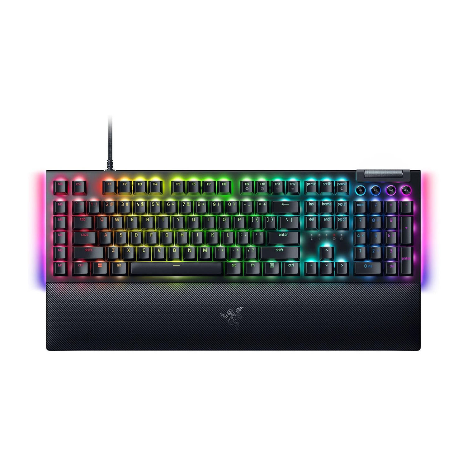 TECLADO GAMER RAZER BLACKWIDOW V4 US SWITCH GREEN MECANICO NEGRO - 1