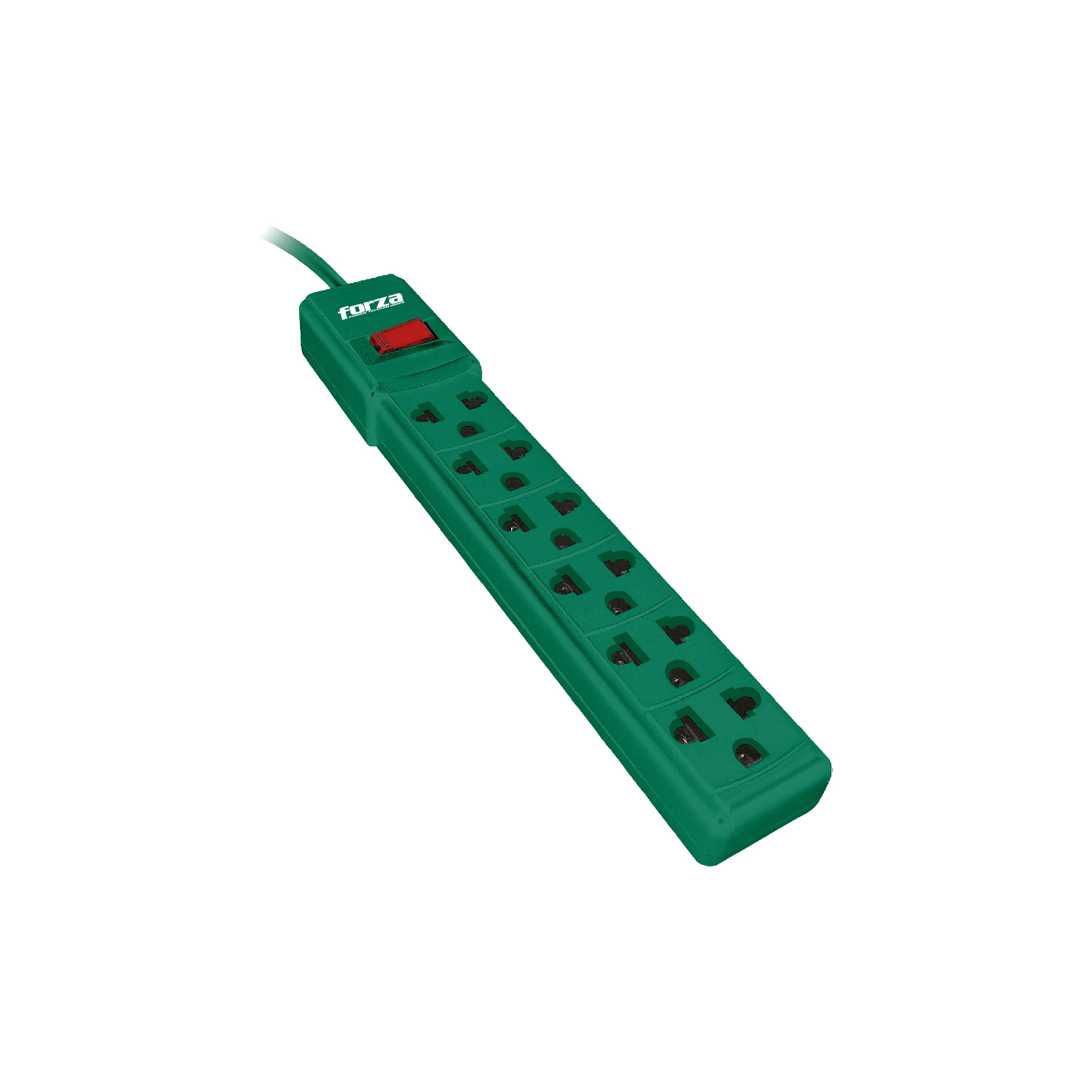 REGLETA FORZA PS-001G 110/220V 6-UNIV NEMA VERDE - 2