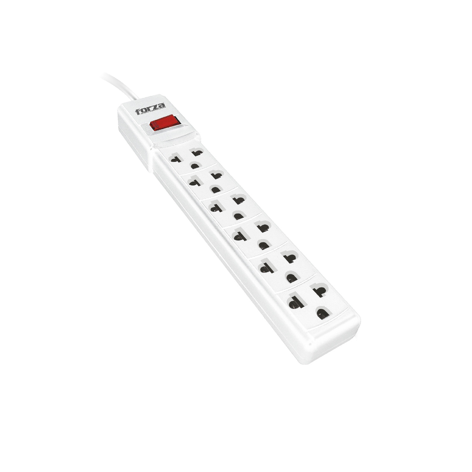 REGLETA FORZA PS-001W 110/220V 6-UNIV NEMA BLANCO - 3