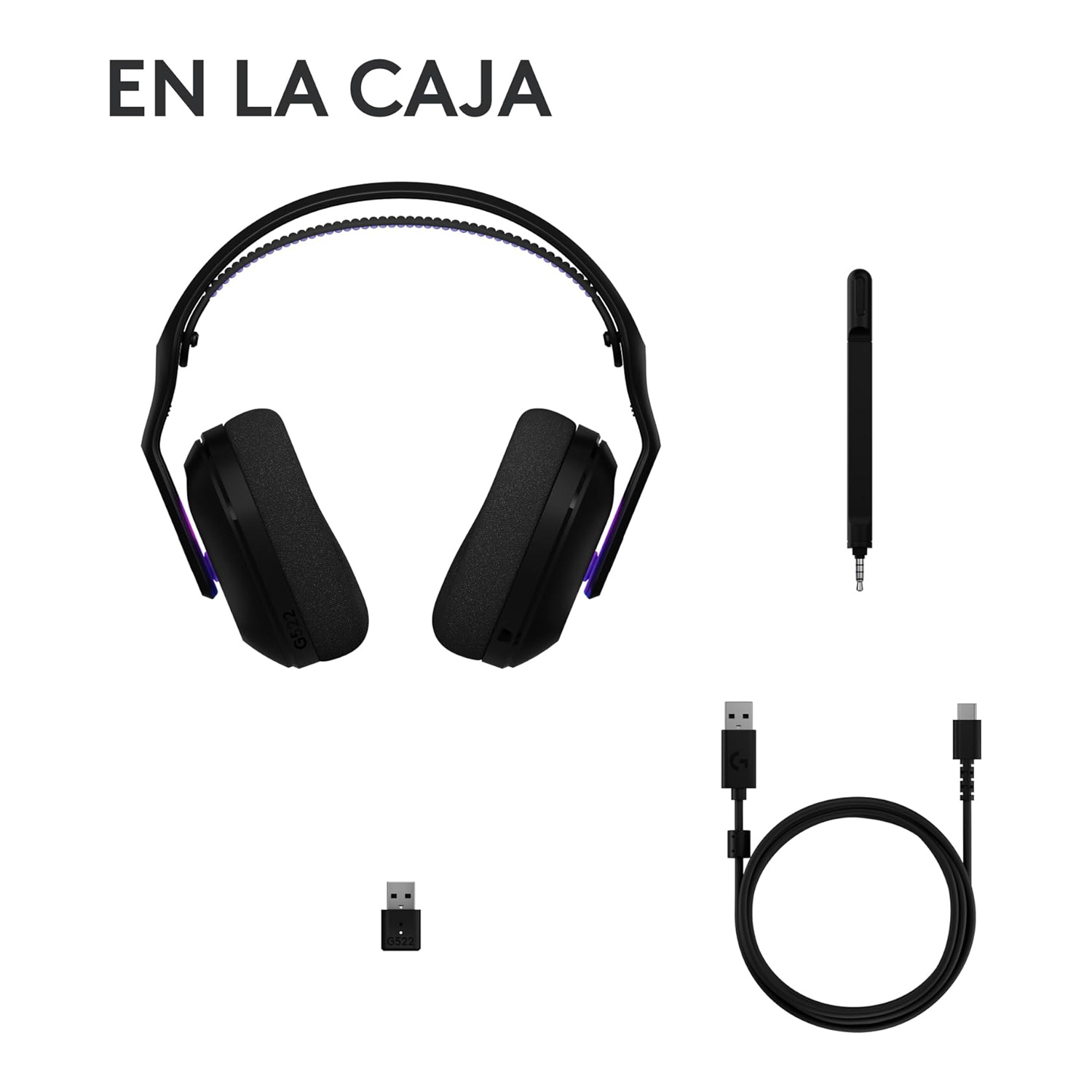 AUDIFONO GAMER CON MICROFONO LOGITECH G522 LIGHTSPEED BLACK - 6