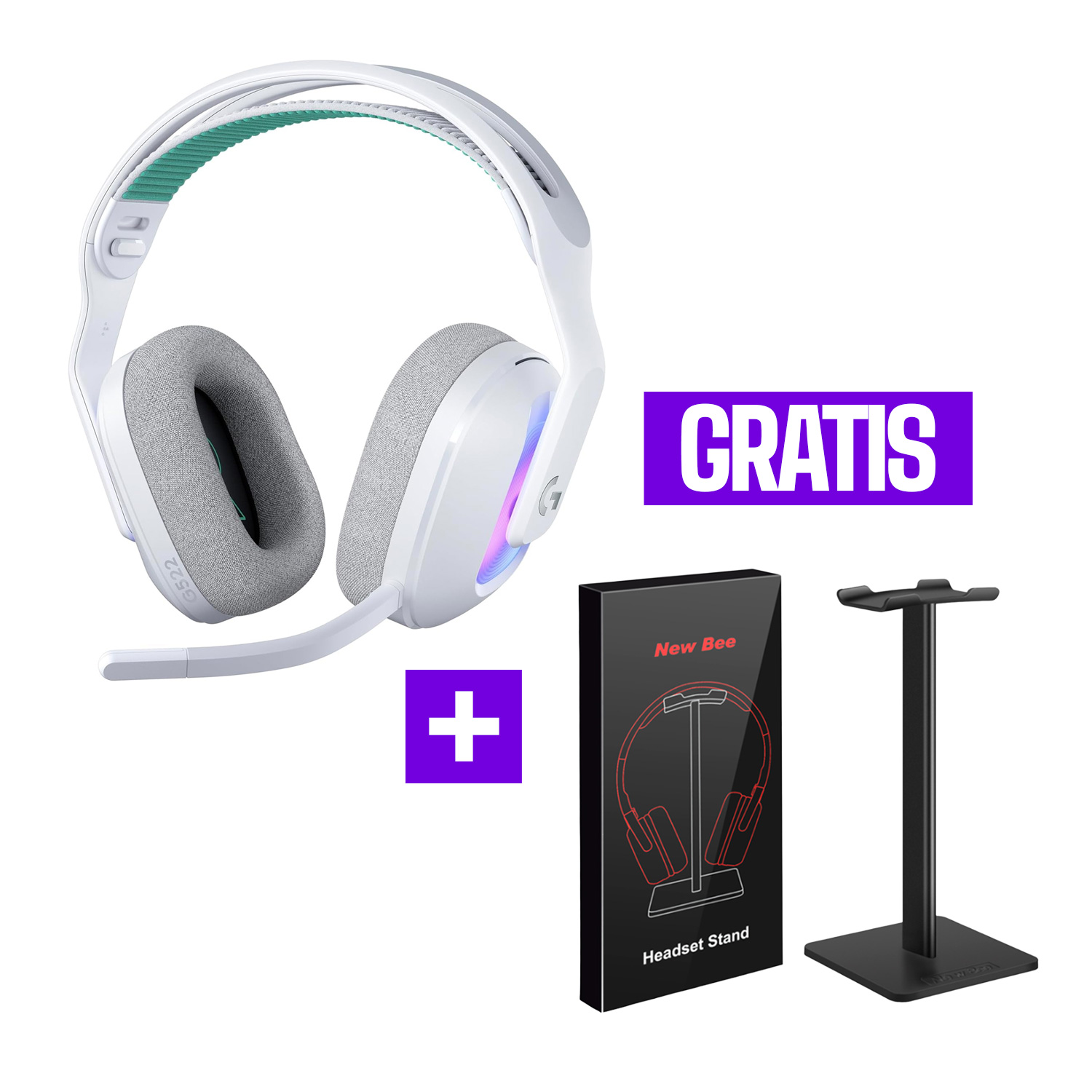 AUDIFONO GAMER CON MICROFONO LOGITECH G522 LIGHTSPEED WHITE - 1
