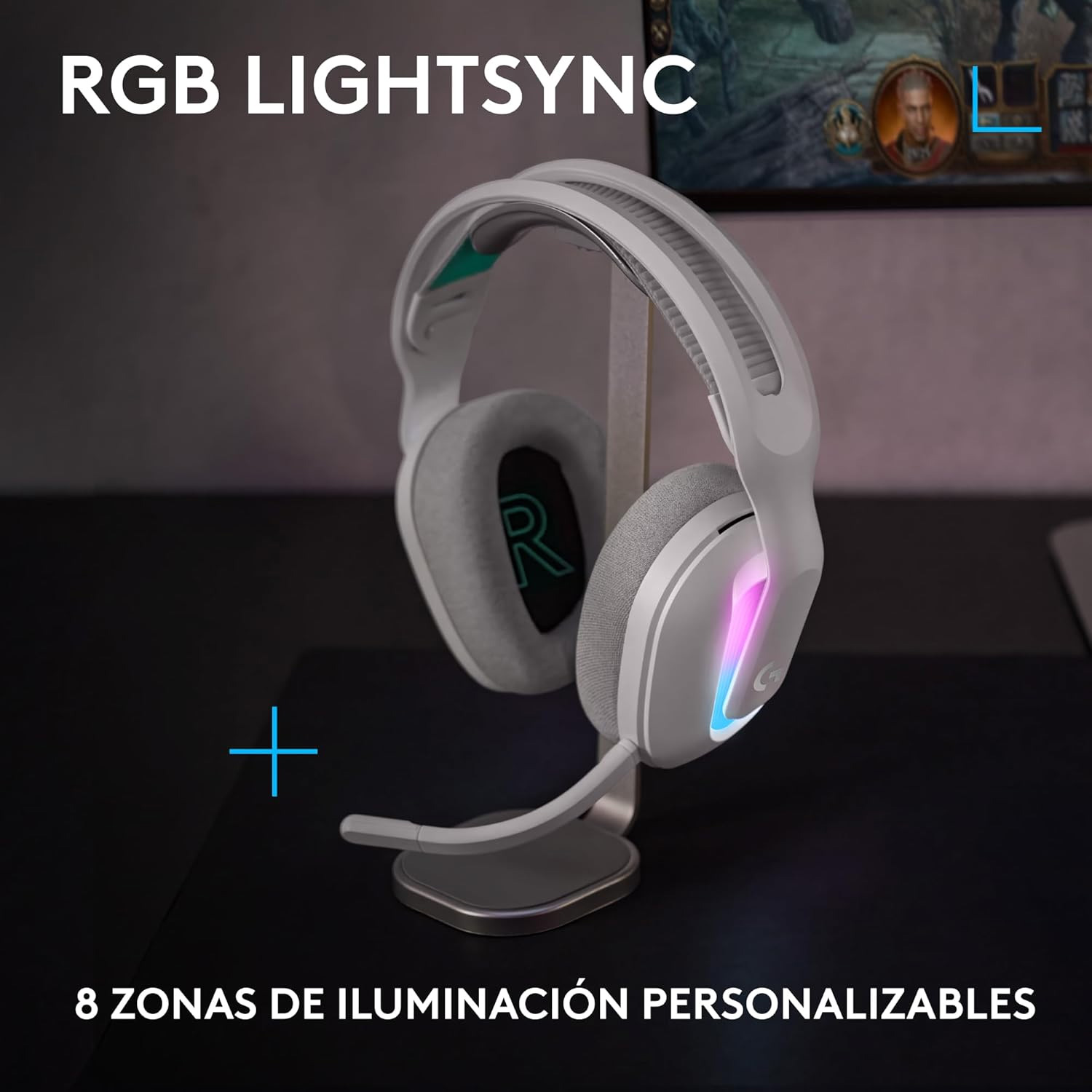 AUDIFONO GAMER CON MICROFONO LOGITECH G522 LIGHTSPEED WHITE - 2
