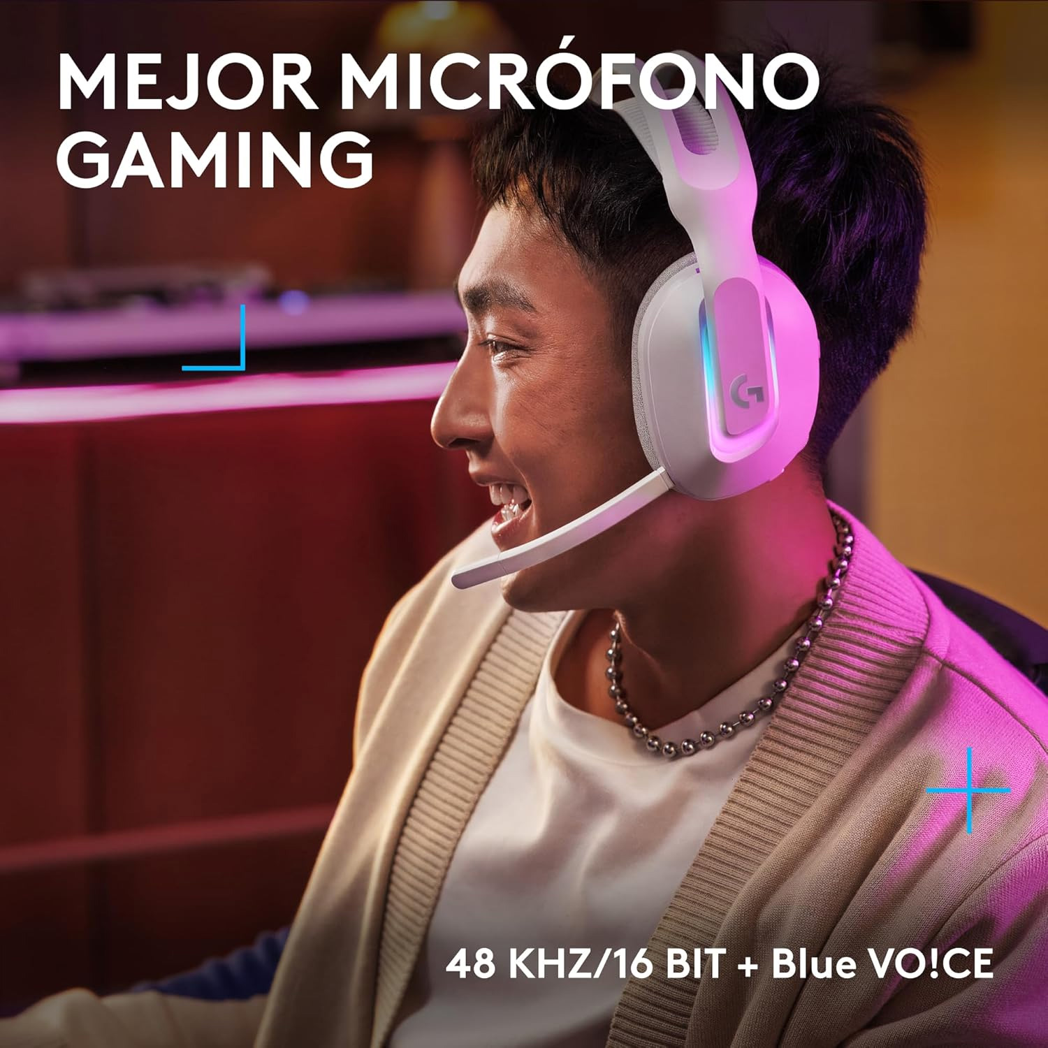 AUDIFONO GAMER CON MICROFONO LOGITECH G522 LIGHTSPEED WHITE - 3