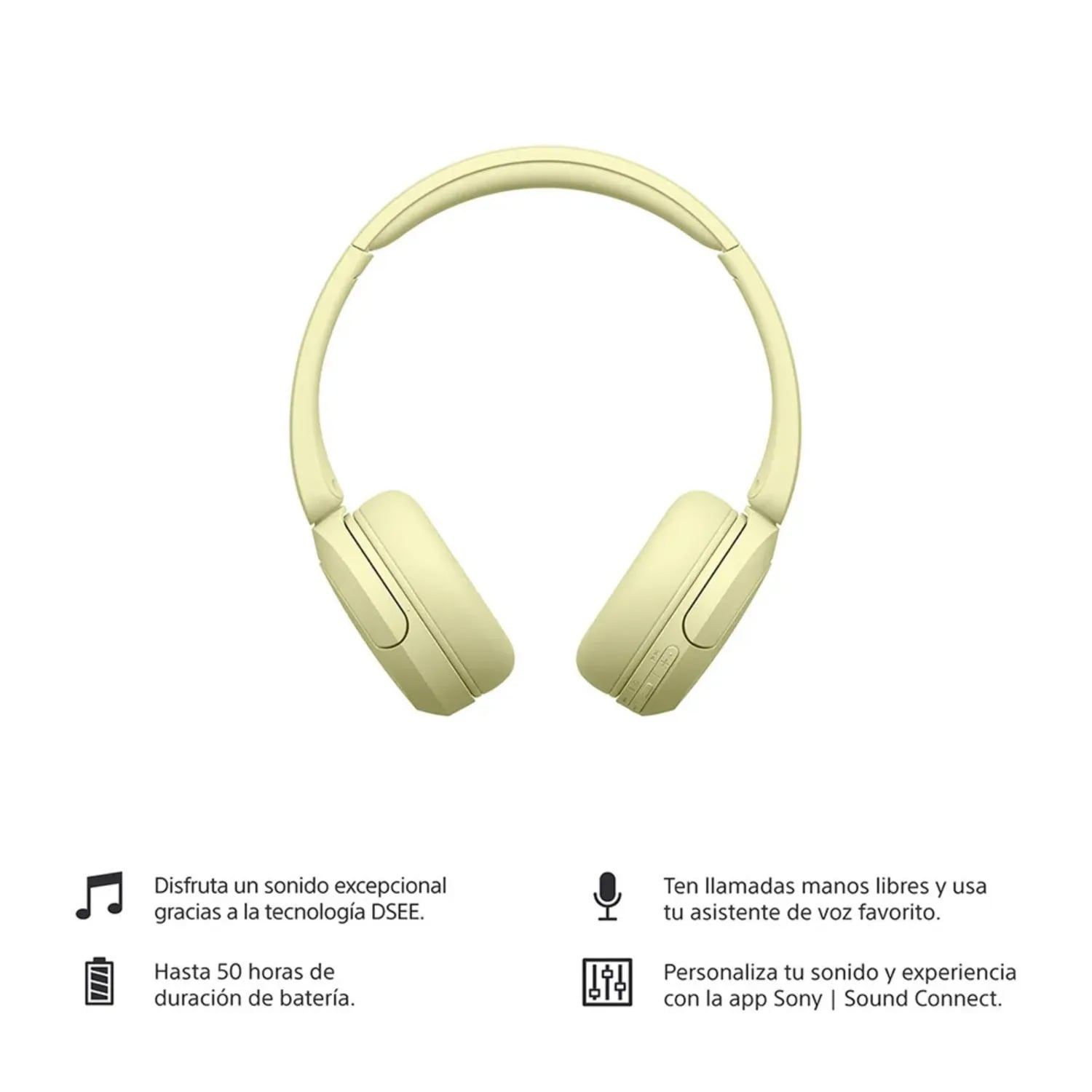 AUDIFONOS SONY INALAMBRICOS BLUETOOTH WH-CH520 AMARILLO - 3