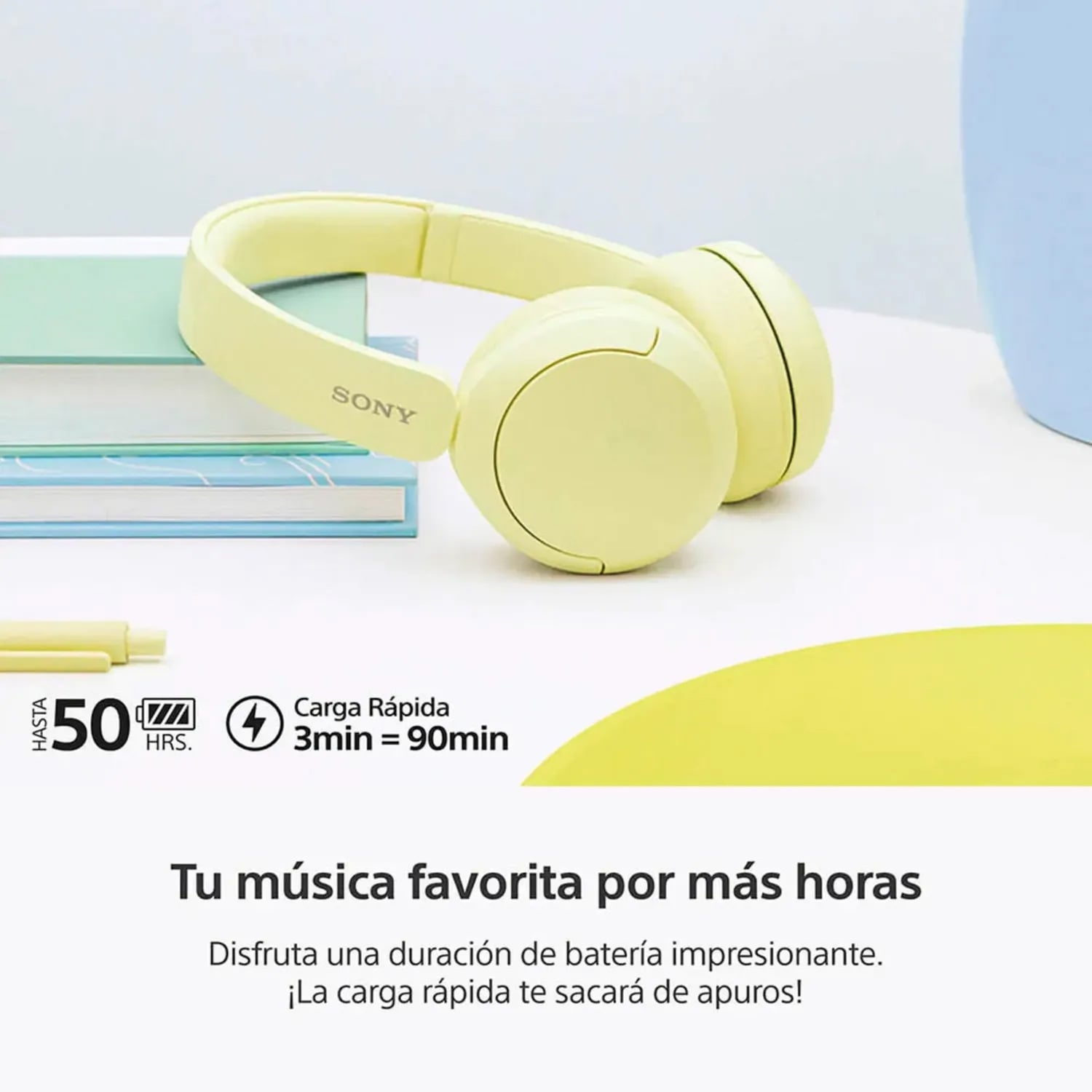 AUDIFONOS SONY INALAMBRICOS BLUETOOTH WH-CH520 AMARILLO - 5