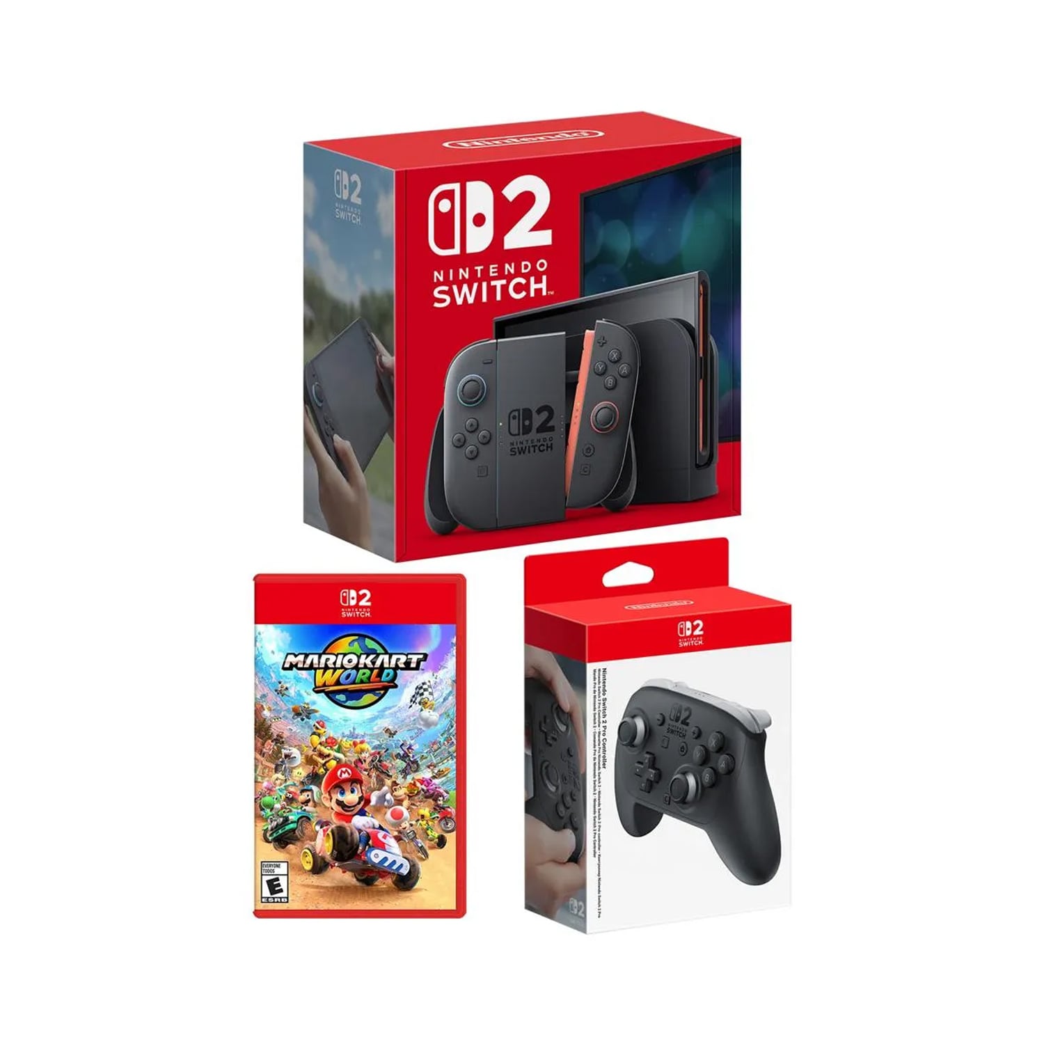 CONSOLA NINTENDO SWITCH 2 + MARIO KART WORLD + PRO CONTROLLER - 1