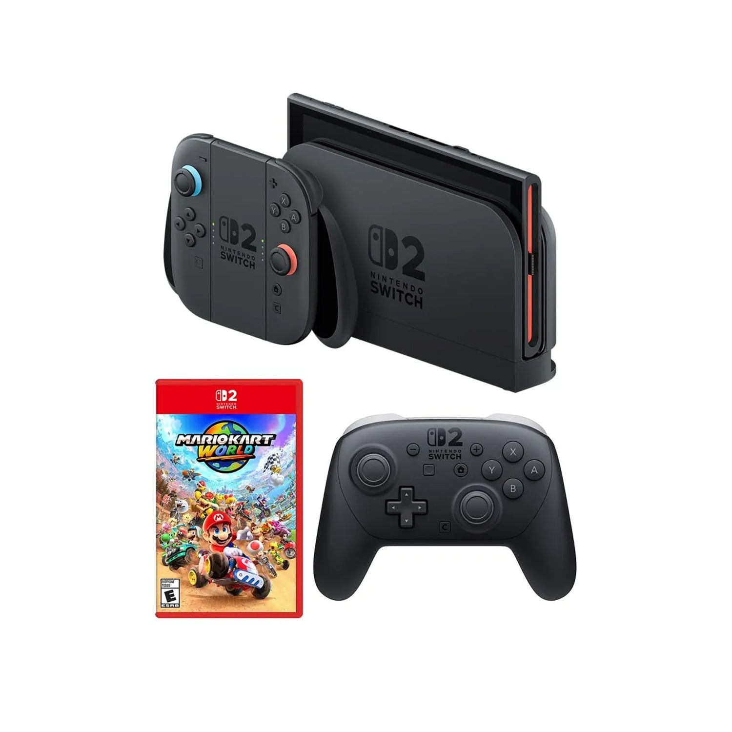 CONSOLA NINTENDO SWITCH 2 + MARIO KART WORLD + PRO CONTROLLER - 2