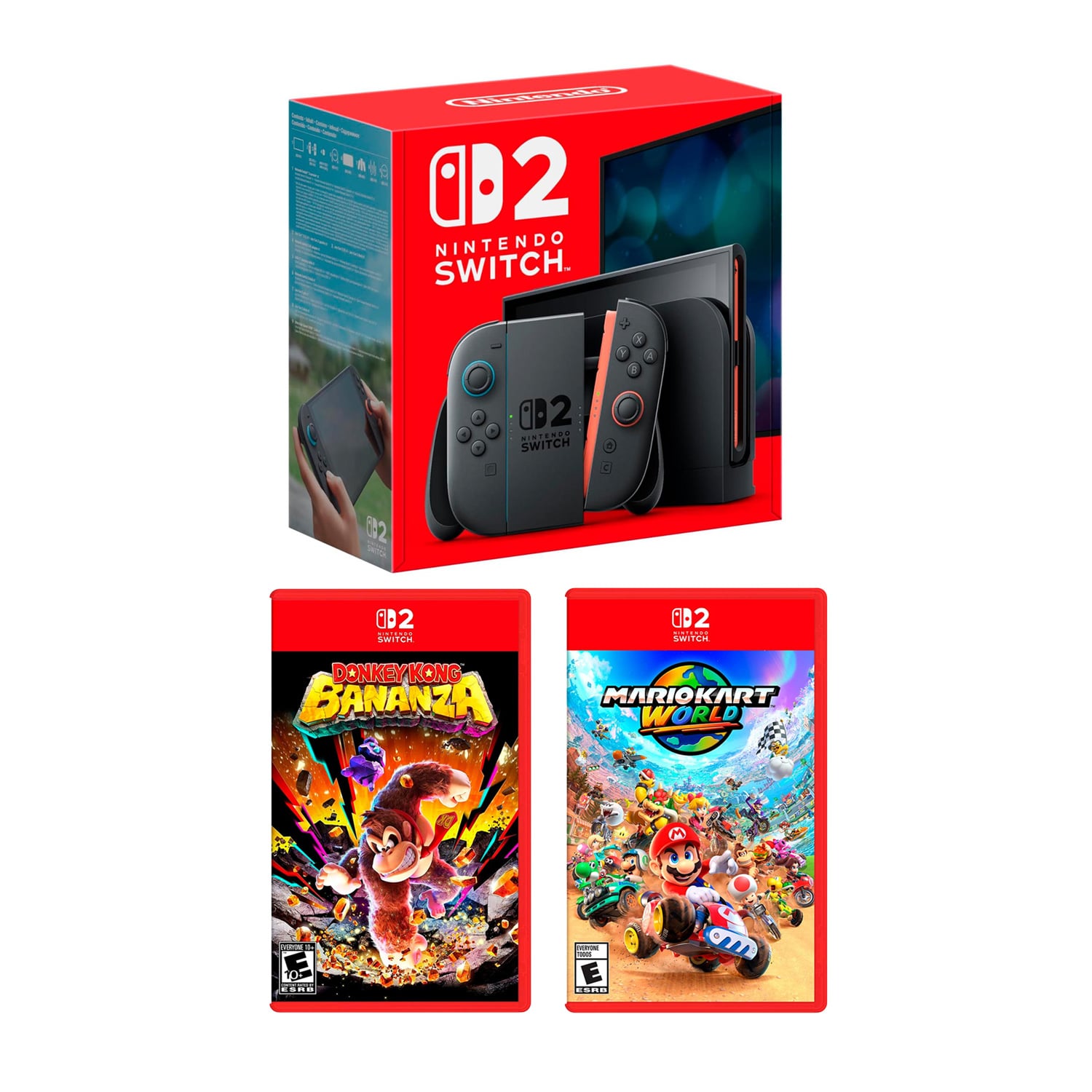 CONSOLA NINTENDO SWITCH 2 + MARIO KART WORLD + DONKEY KONG BANANZA - 1
