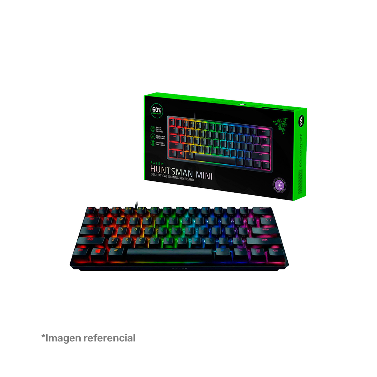 TECLADO GAMER RAZER HUNTSMAN MINI 60% SP OPTICAL GAMING BLACK - 2