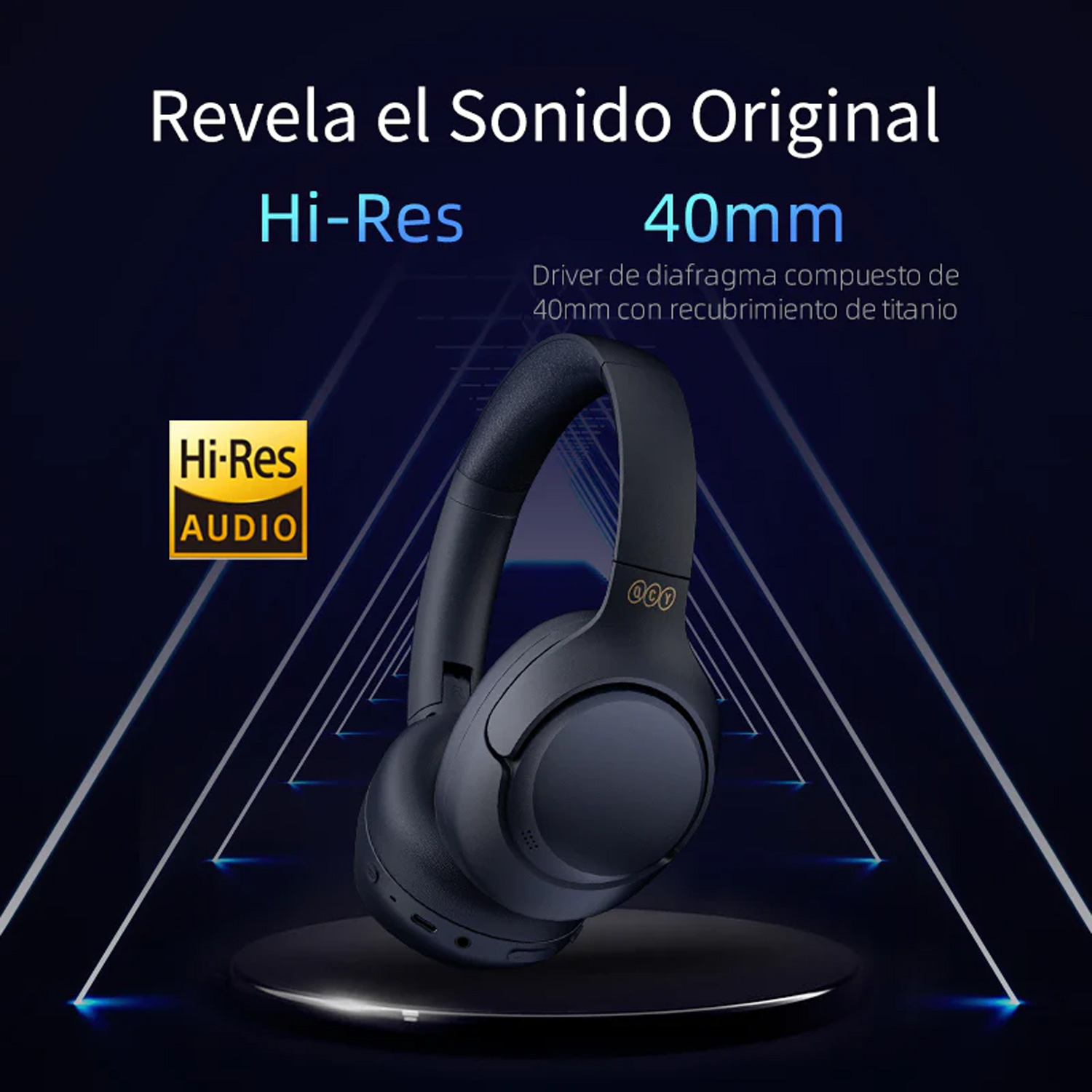AUDIFONOS QCY H3 INALAMBRICOS BLUETOOTH MIDNIGHT BLACK - 4