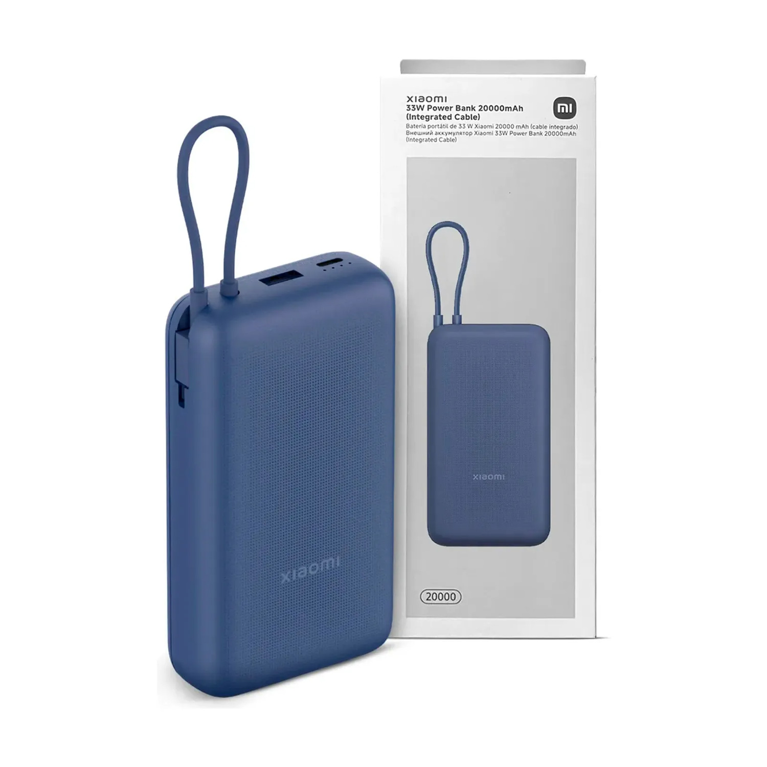 POWER BANK XIAOMI 33W 20000MAH CON CABLE INTEGRADO AZUL - 4