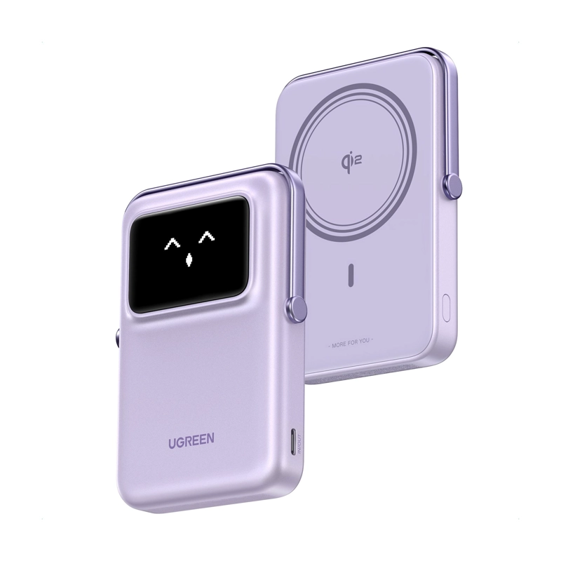 POWER BANK UGREEN INALAMBRICO MAGNETICO 10000MAH UNO PB764-45337 MORADO - 1