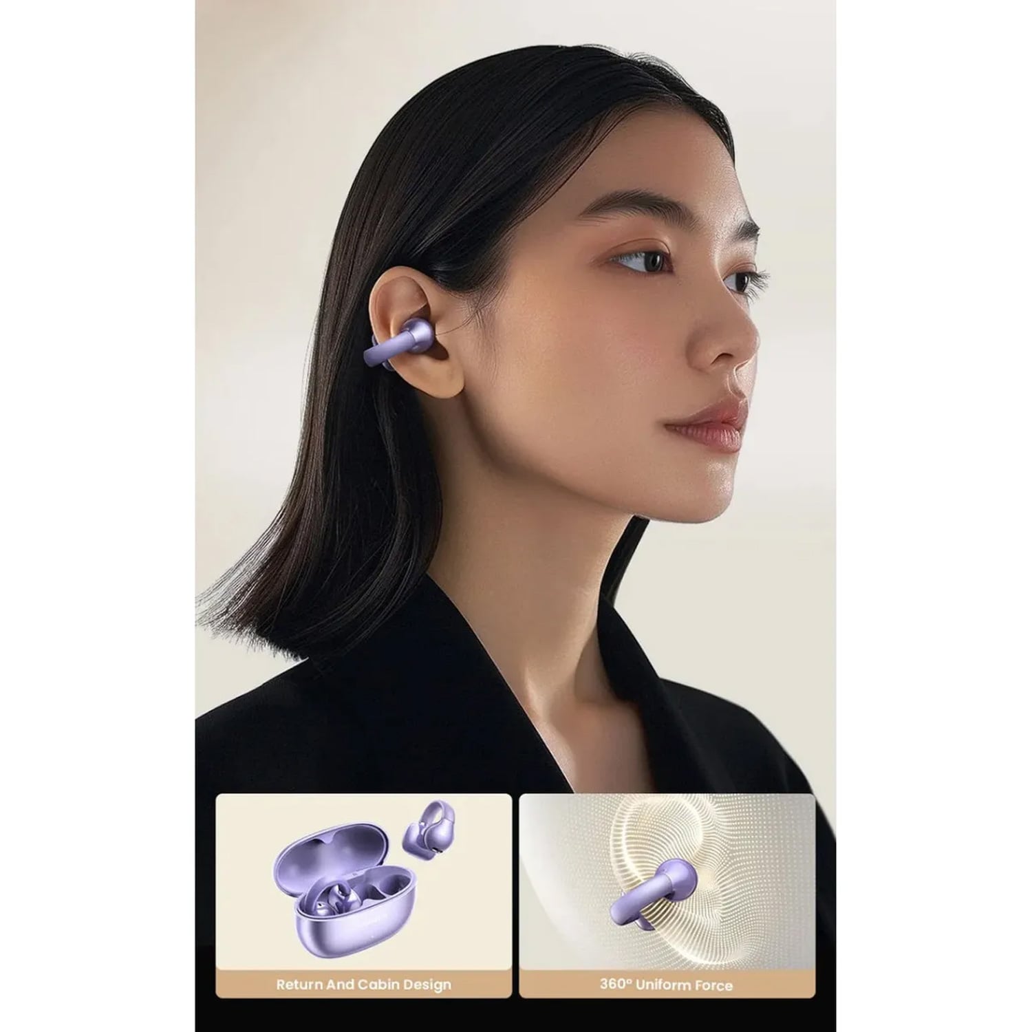 AUDIFONOS INALAMBRICOS UGREEN HITUNE S3 BLUETOOTH PURPURA WS209-55430 - 4