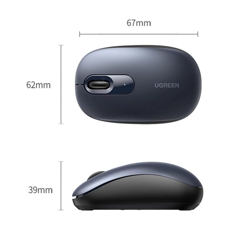 MOUSE UGREEN INALAMBRICO 2.4 MOONLIGHT GRAY MU105-90669 - 4