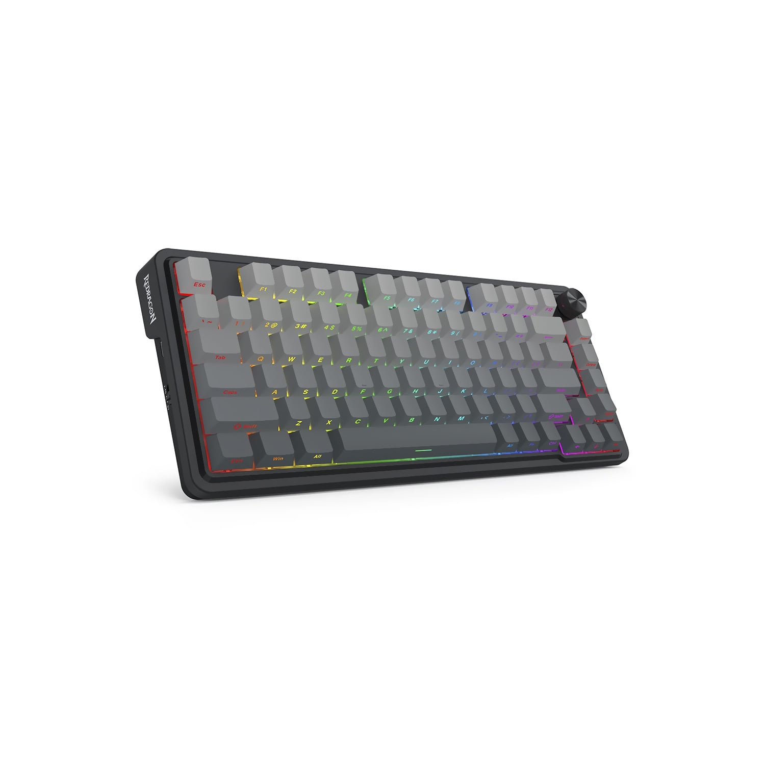 TECLADO GAMER REDRAGON UCAL PRO RGB US TRI-MODO K673 NEGRO DEGRADADO - 4
