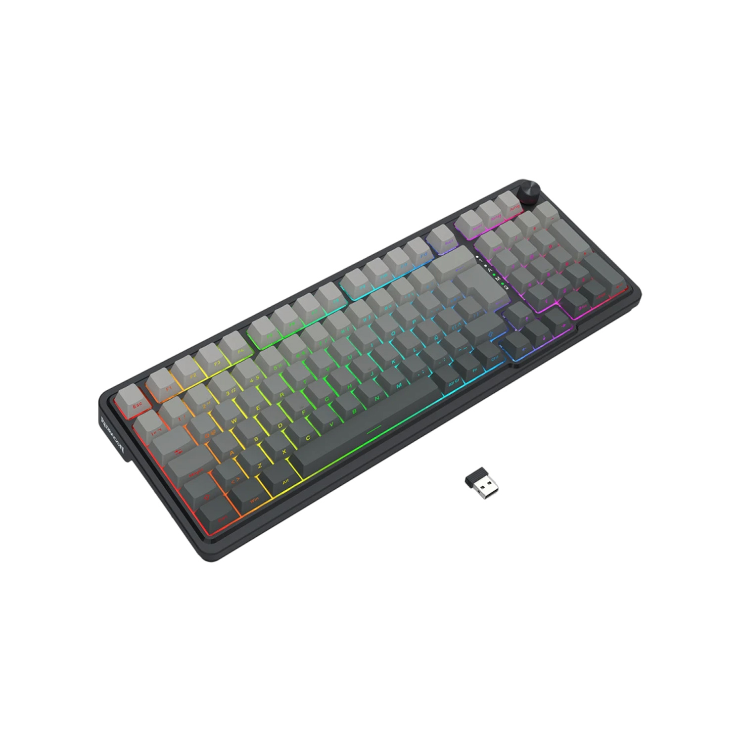 TECLADO GAMER REDRAGON EISA MAX K686SP-RGB-MAX ESPAÑOL TRI-MODO NEGRO - 3