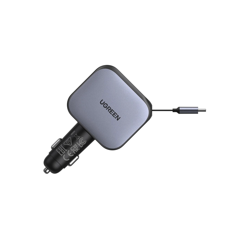 CARGADOR UGREEN 90W PARA CARRO CARGA RÁPIDA CABLE INCLUIDO NEGRO EC603 - 55909B - 2