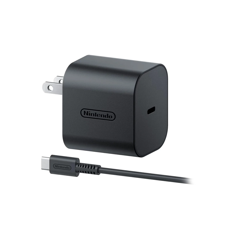 ADAPTADOR DE CORRIENTE AC PARA NINTENDO SWITCH 2 NEGRO - 1