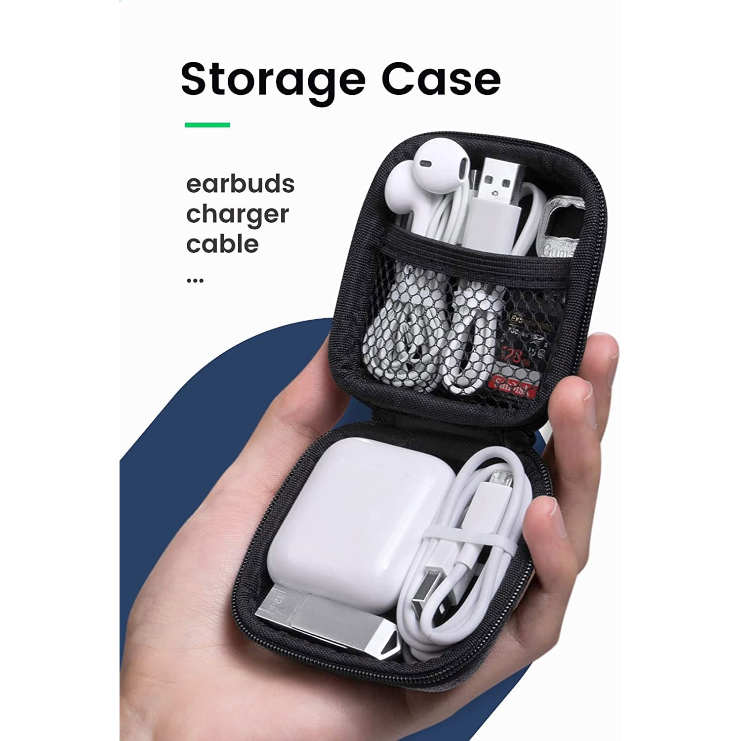 ESTUCHE RIGIDO PARA AURICULARES UGREEN NEGRO 40816 - 3