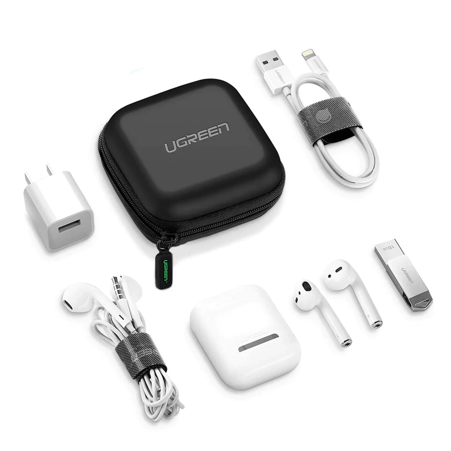 ESTUCHE RIGIDO PARA AURICULARES UGREEN NEGRO 40816 - 5