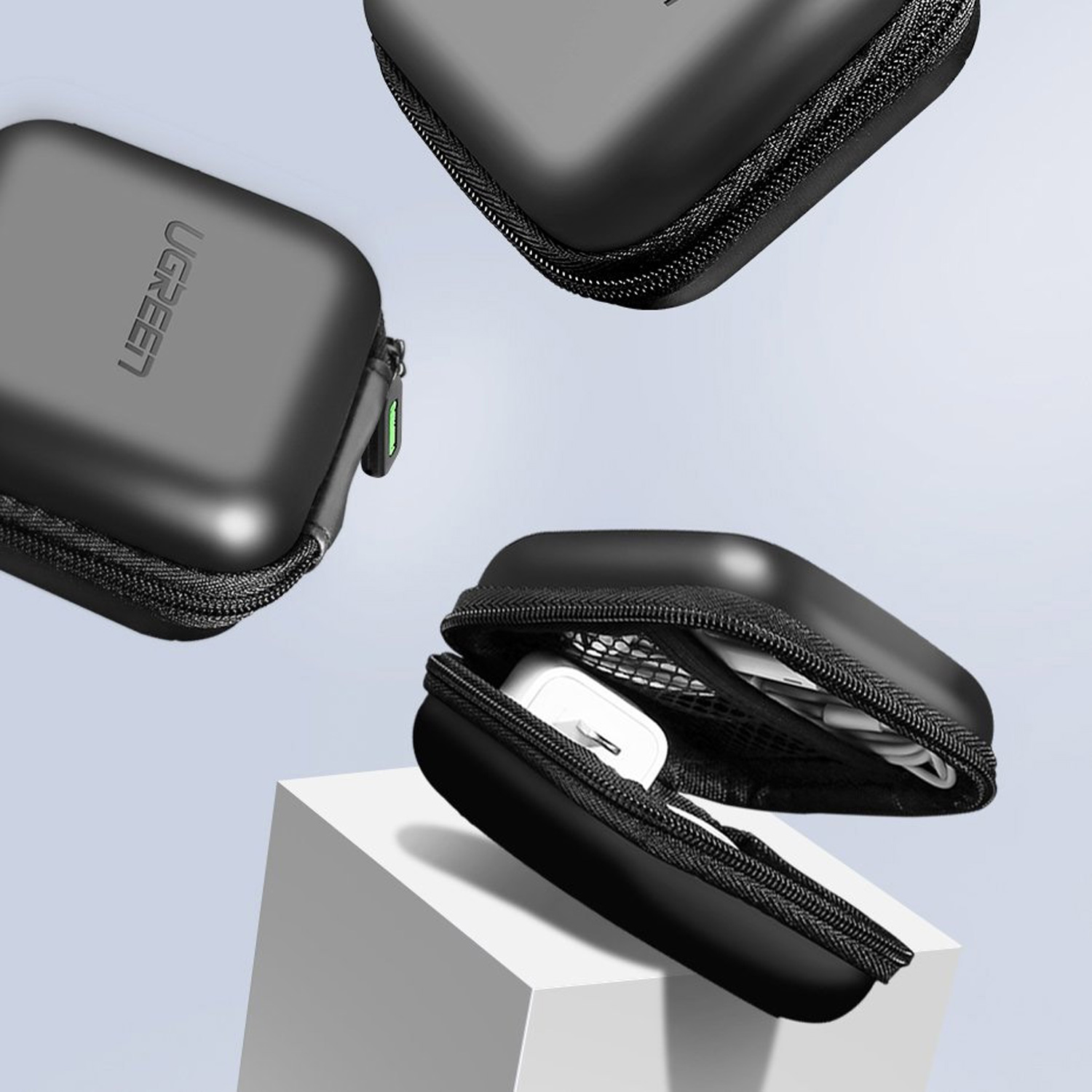 ESTUCHE RIGIDO PARA AURICULARES UGREEN NEGRO 40816 - 6