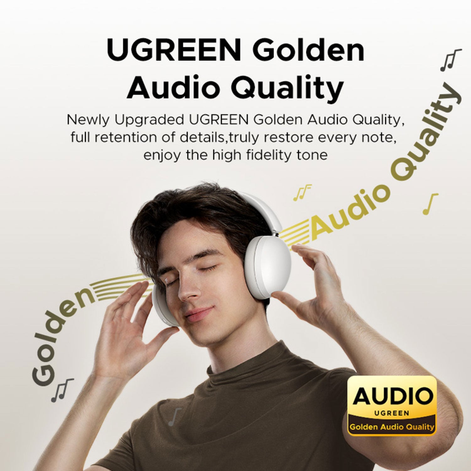 AUDIFONOS UGREEN STUDIO MAX2 WIRELESS BLUETOOTH LIGHT GRAY HP205 45017 - 4