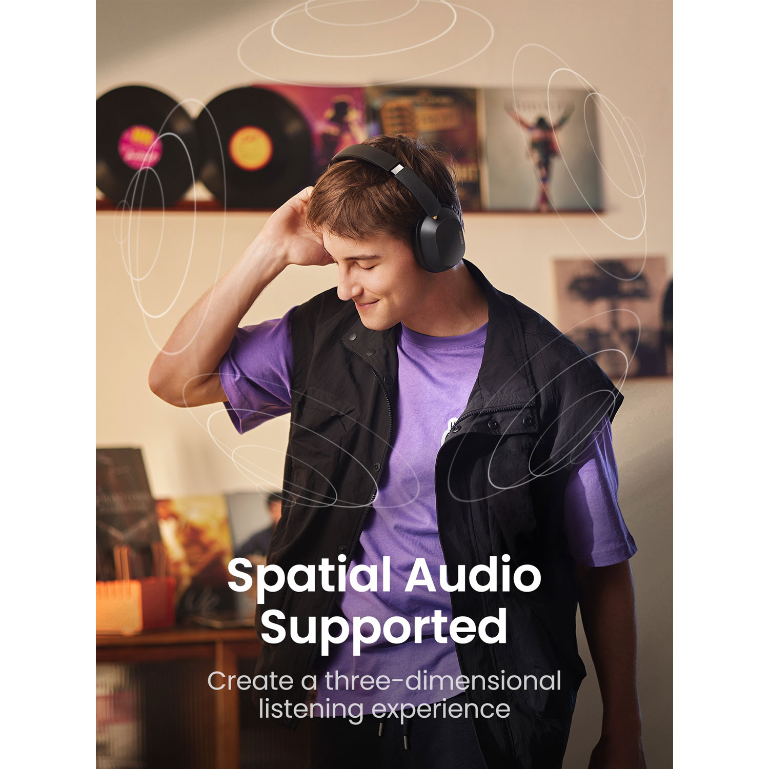 AUDIFONOS UGREEN HITUNE MAX5C HYBRID ACTIVE NOISE-CANCELLING HP203 65384 - 3