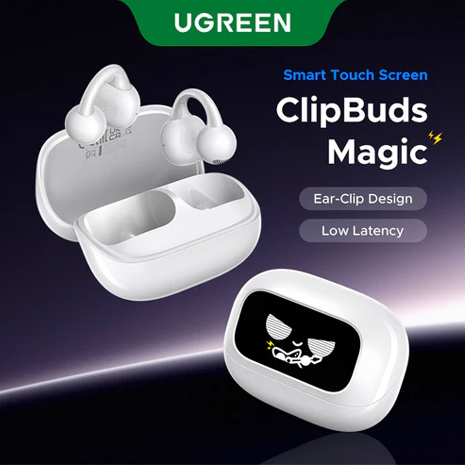 AUDIFONOS UGREEN CLIPBUDS MAGIC TRUE WIRELESS BLUETOOTH WHITE WS208 55136 - 4