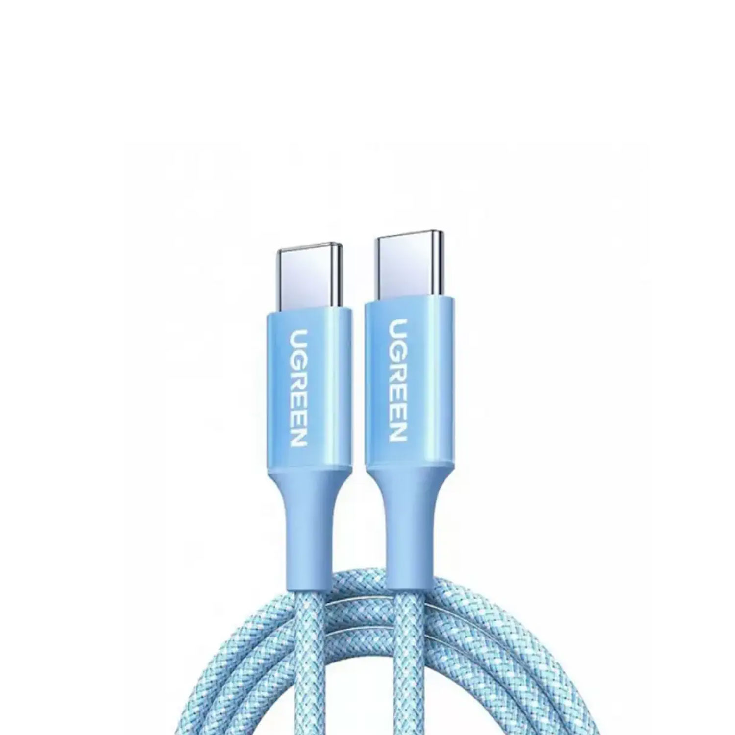 CABLE UGREEN USB-C A USB-C PD FAST CHARGING TRENZADO 2M 100W AZUL L502 65254 - 1