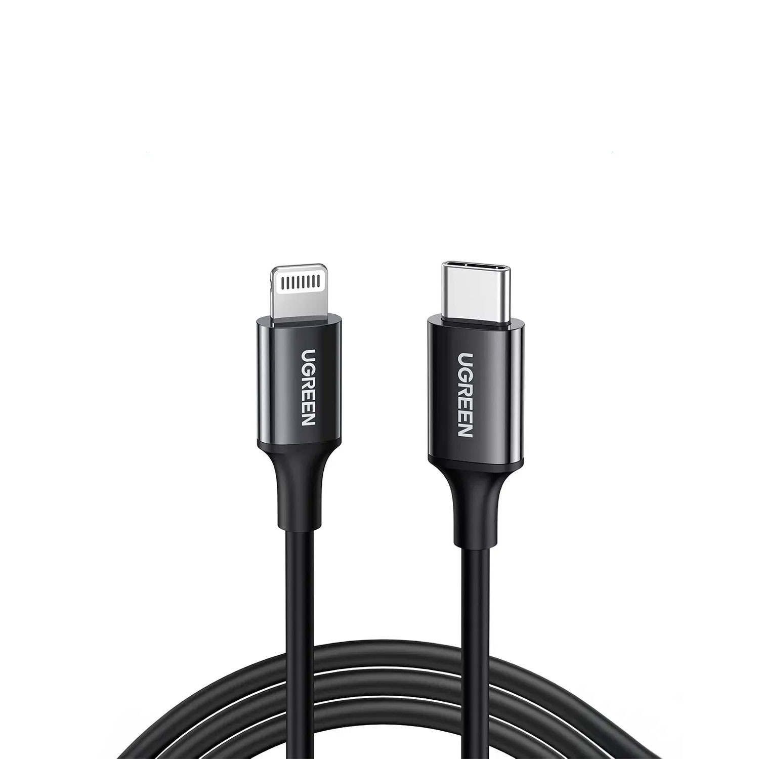 CABLE UGREEN USB-C A LIGHTNING M/M 1M NEGRO 60751 - 1