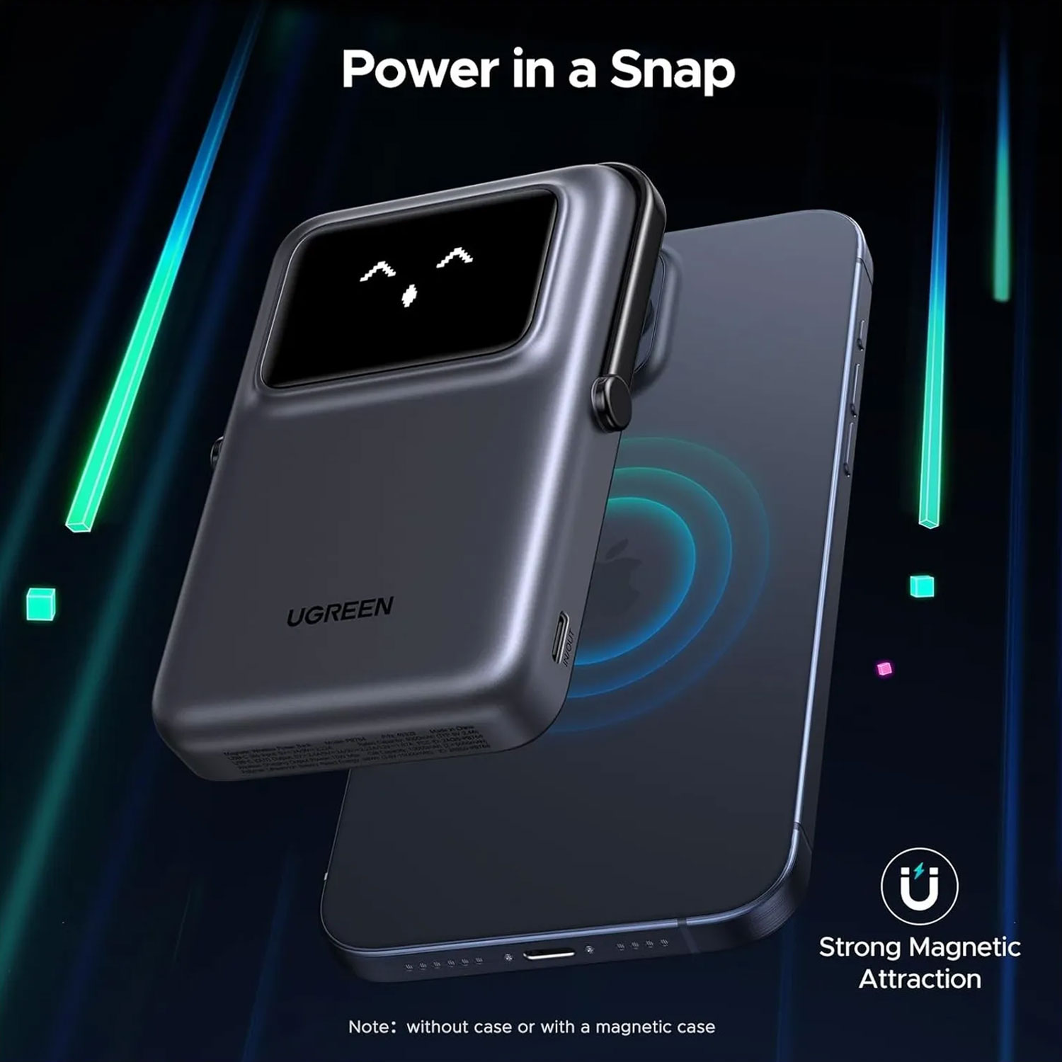 POWER BANK UGREEN INALAMBRICO UNO 10000 MAH MAGNETICO PB572 45327 GRIS - 3