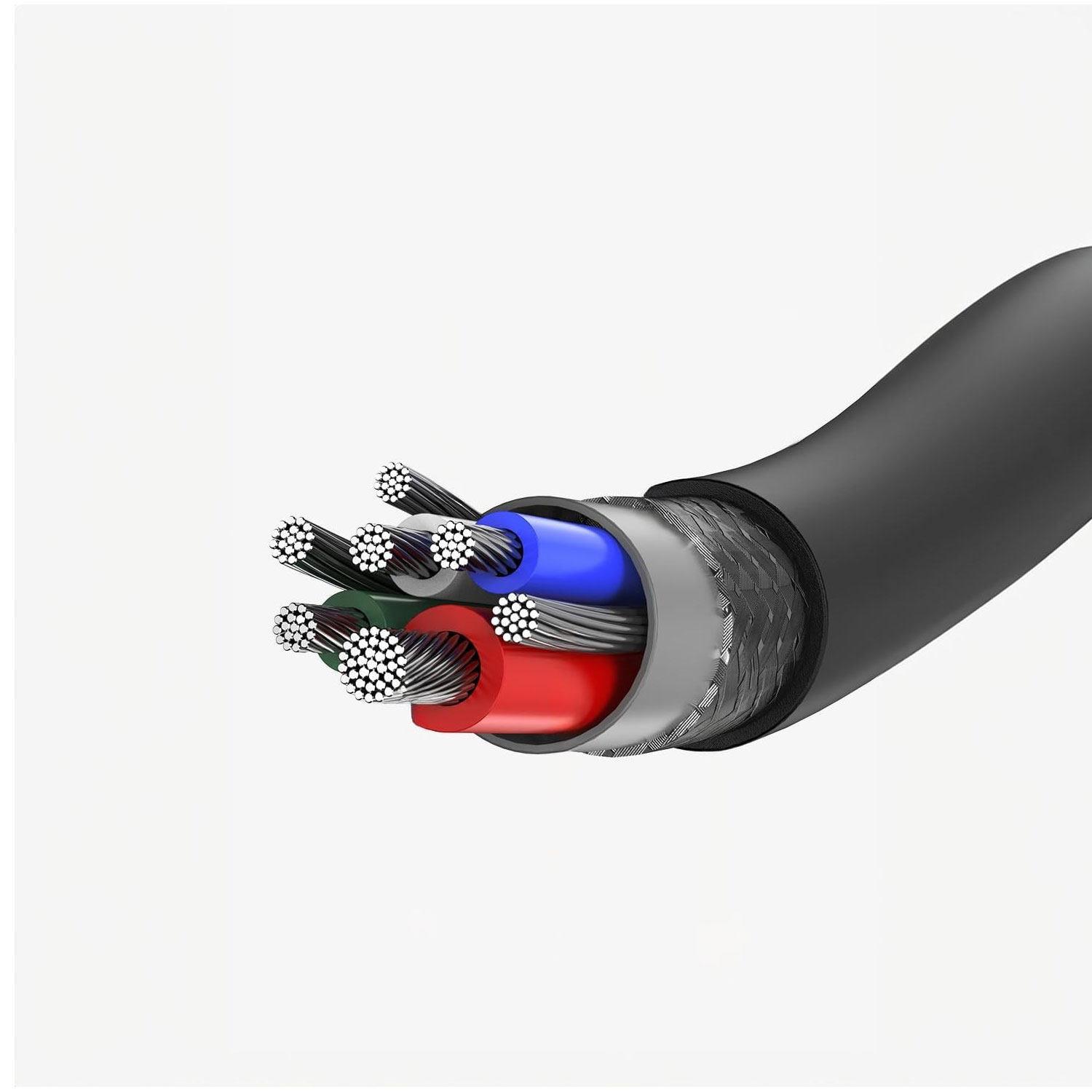 CABLE UGREEN USB-C A USB-C PD FAST CHARGING TRENZADO 2M 100W NEGRO L502 65250 - 2