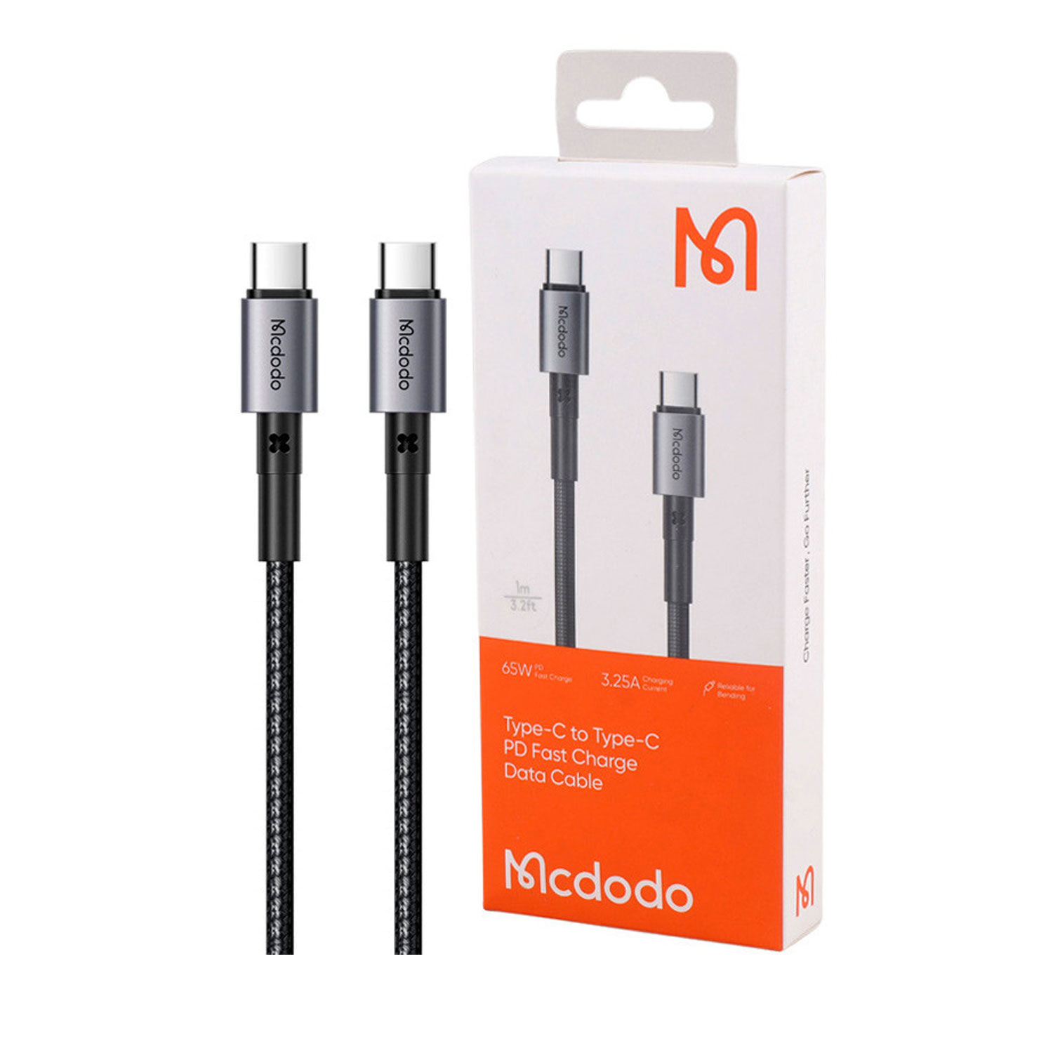 CABLE MCDODO CA-313-3130-MCB8 65W TYPE-C A TYPE-C PD FAST CHARGE 1M 3.25A BLACK - 6