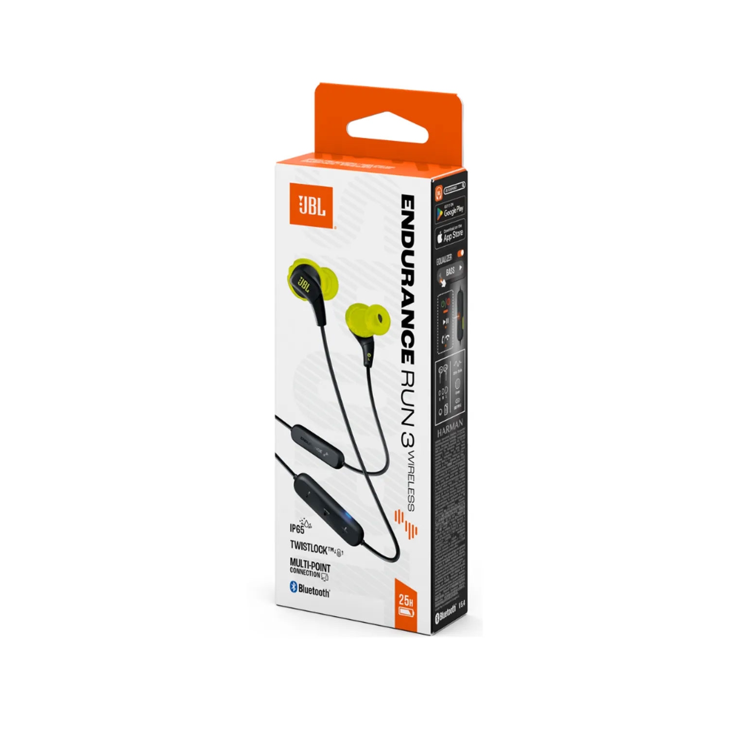 AUDÍFONOS JBL ENDURANCE RUN 3 WIRELESS NEGRO VERDE - 4