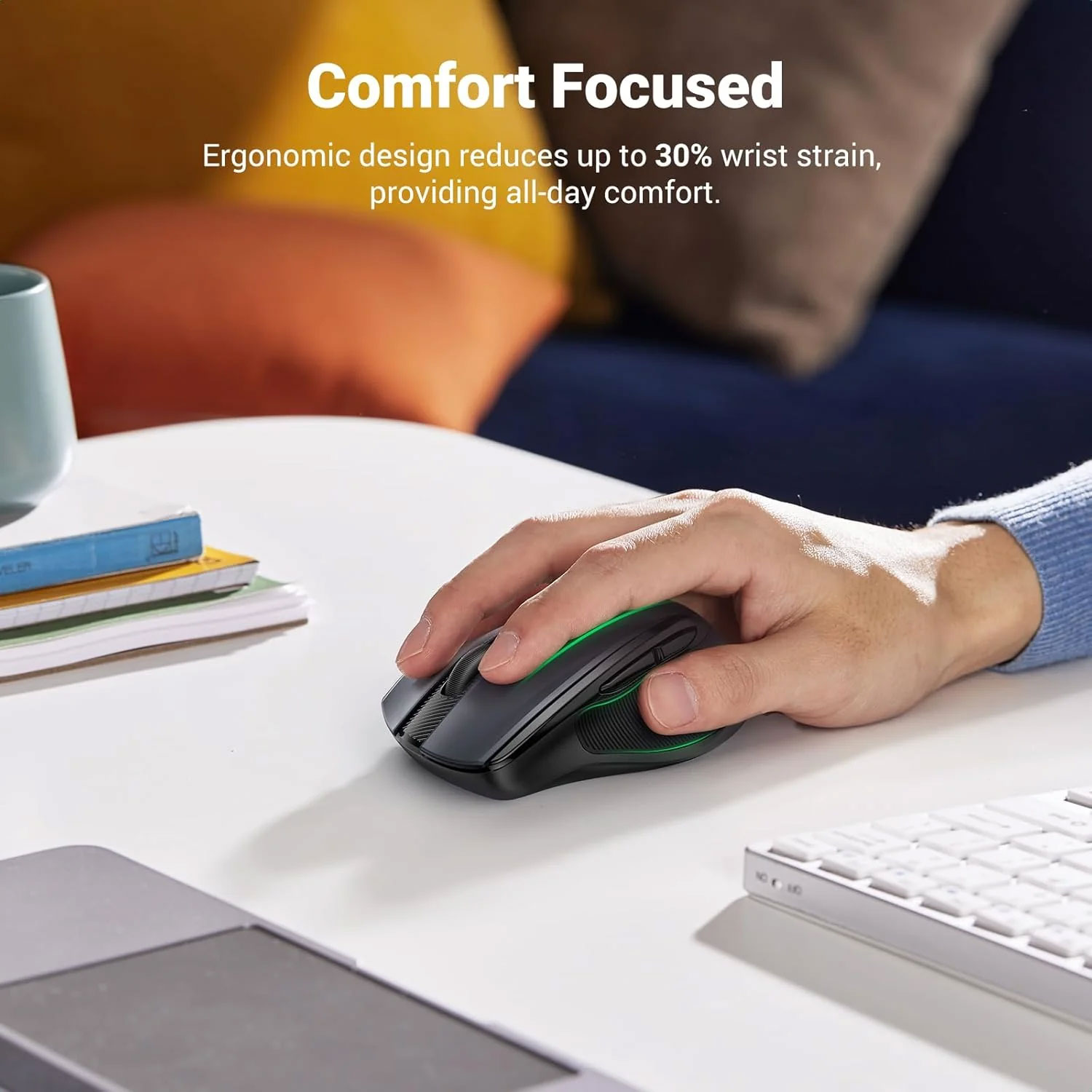 MOUSE ERGONÓMICO UGREEN INALÁMBRICO MU006 15063 - 5