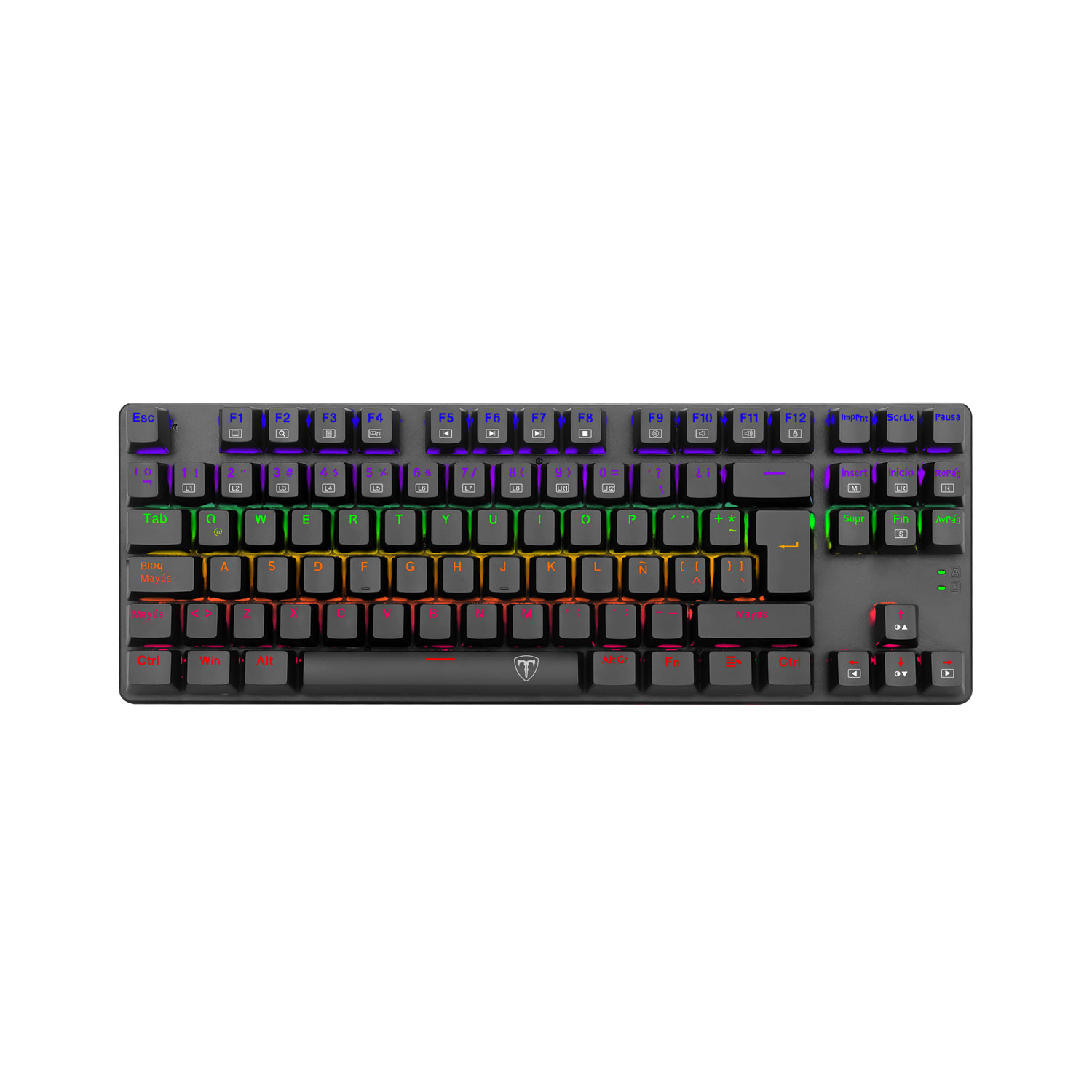 TECLADO MECÁNICO T-DAGGER T-TGK313G-LIT BORA LITE RAINBOW ESPAÑOL RED SWITCH - 2