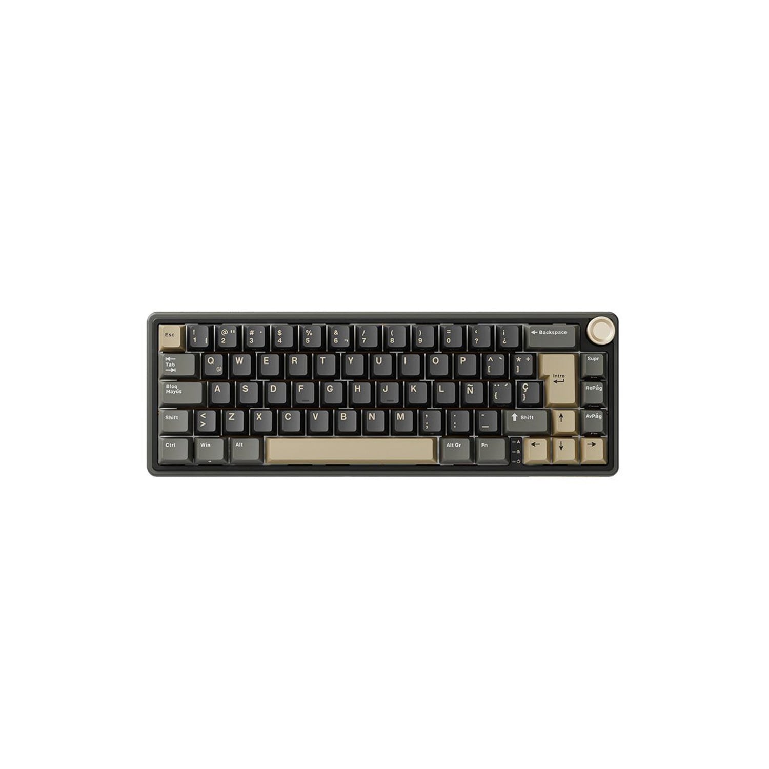 TECLADO MECÁNICO GAMER ROYAL KLUDGE RK R65 CABLEADO SP PHANTOM CHARTREUSE SWITCH - 1