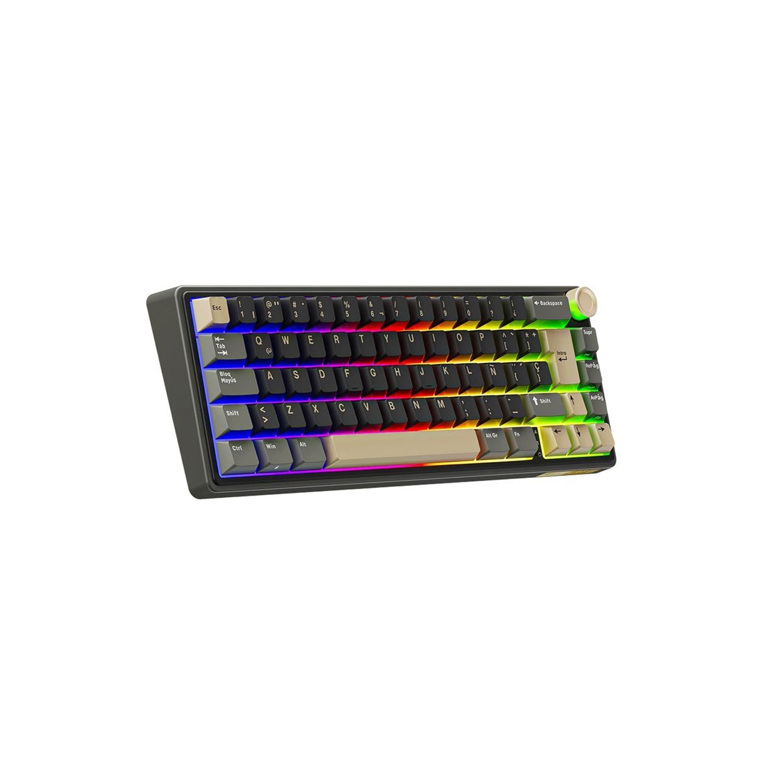 TECLADO MECÁNICO GAMER ROYAL KLUDGE RK R65 CABLEADO SP PHANTOM CHARTREUSE SWITCH - 2