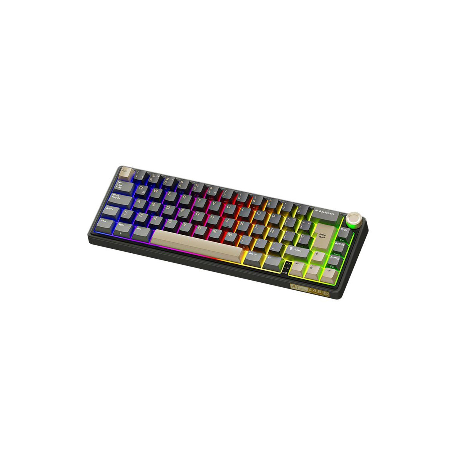 TECLADO MECÁNICO GAMER ROYAL KLUDGE RK R65 CABLEADO SP PHANTOM CHARTREUSE SWITCH - 6
