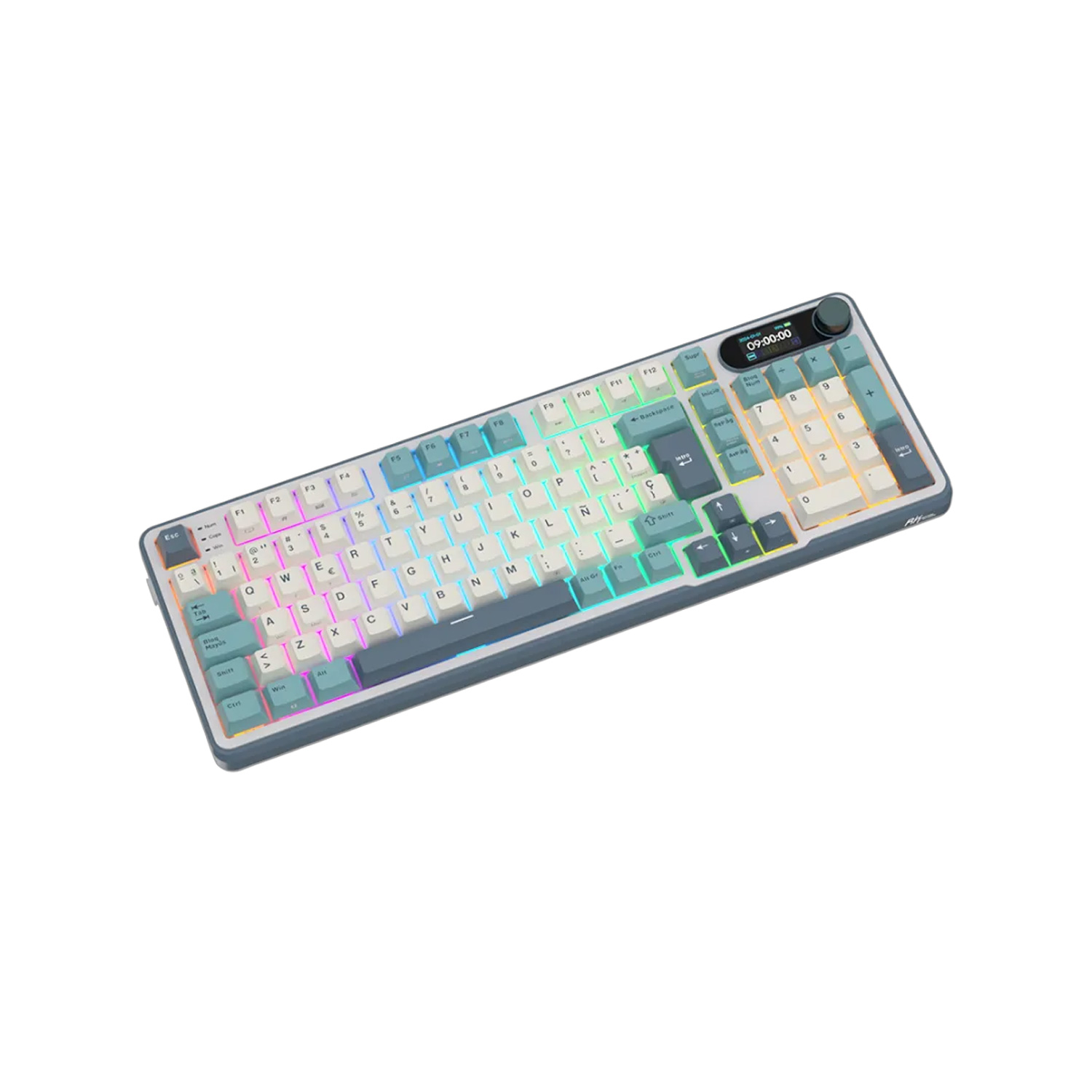 TECLADO MECÁNICO GAMER ROYAL KLUDGE RK-S98 INALÁMBRICO SP LIGHT CLOUD CHARTREUSE SWITCH - 2