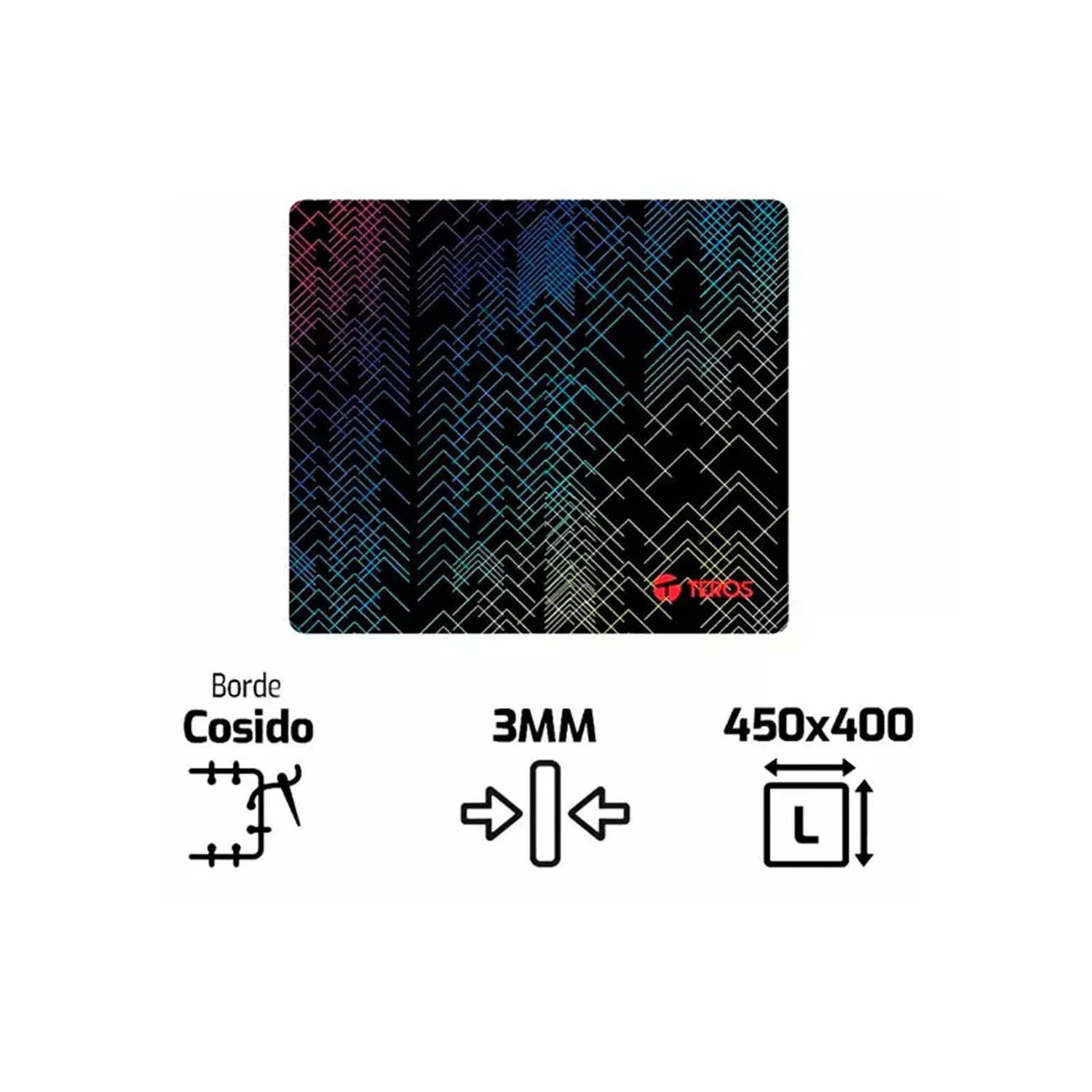 MOUSE PAD TEROS TE-3011S STANDARD NEGRO - 4