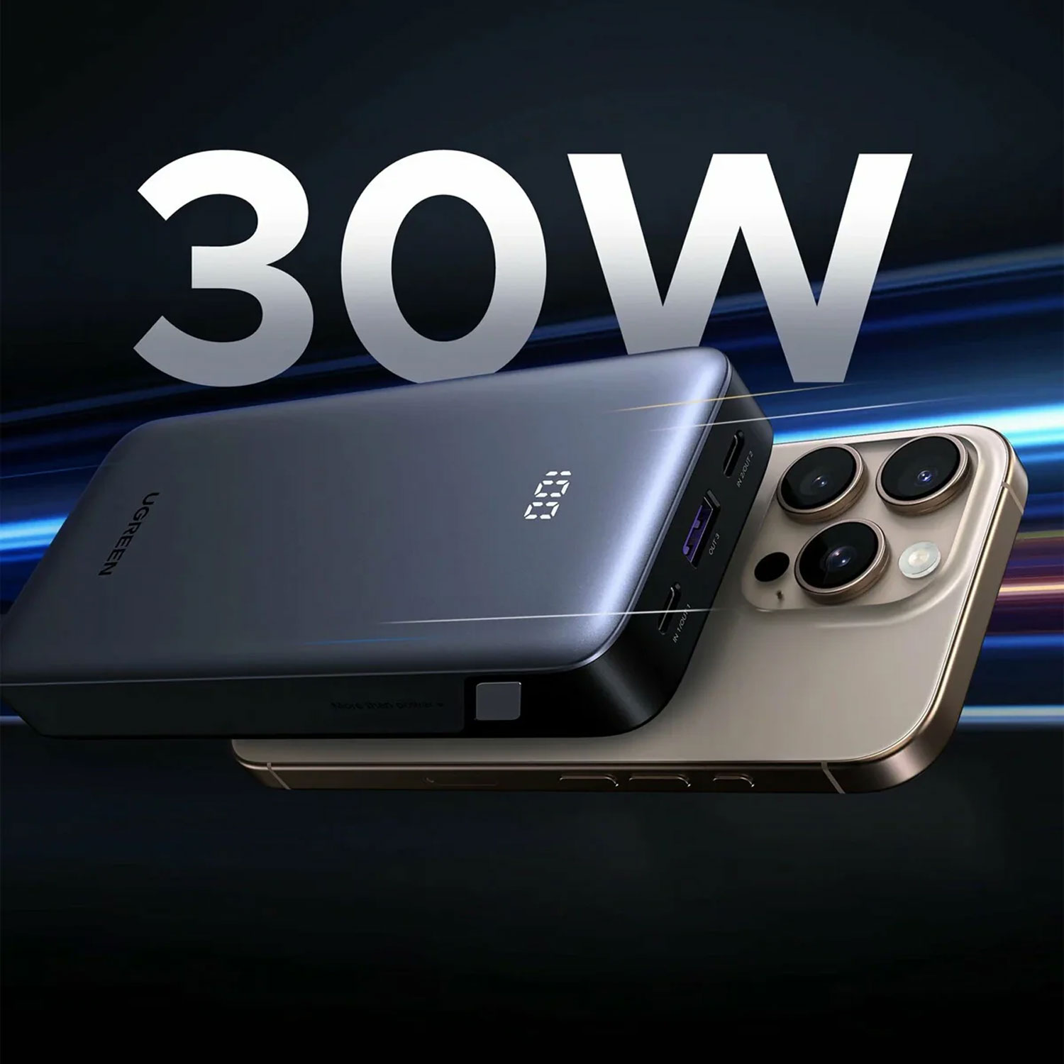 POWER BANK UGREEN 30W 10000 MAH CARGA RÁPIDA 55994B - 5