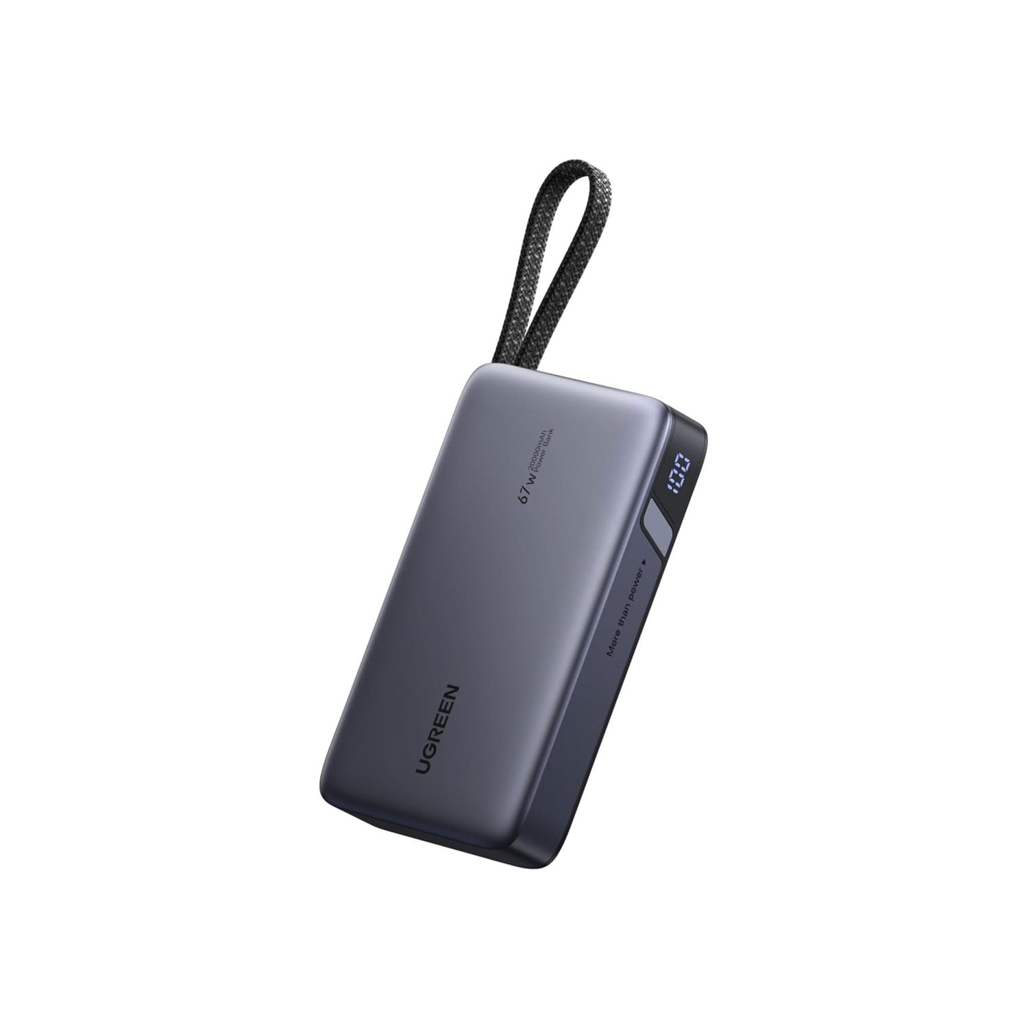 POWER BANK UGREEN 67W 20000 MAH CON CABLE INTEGRADO 55996B - 1