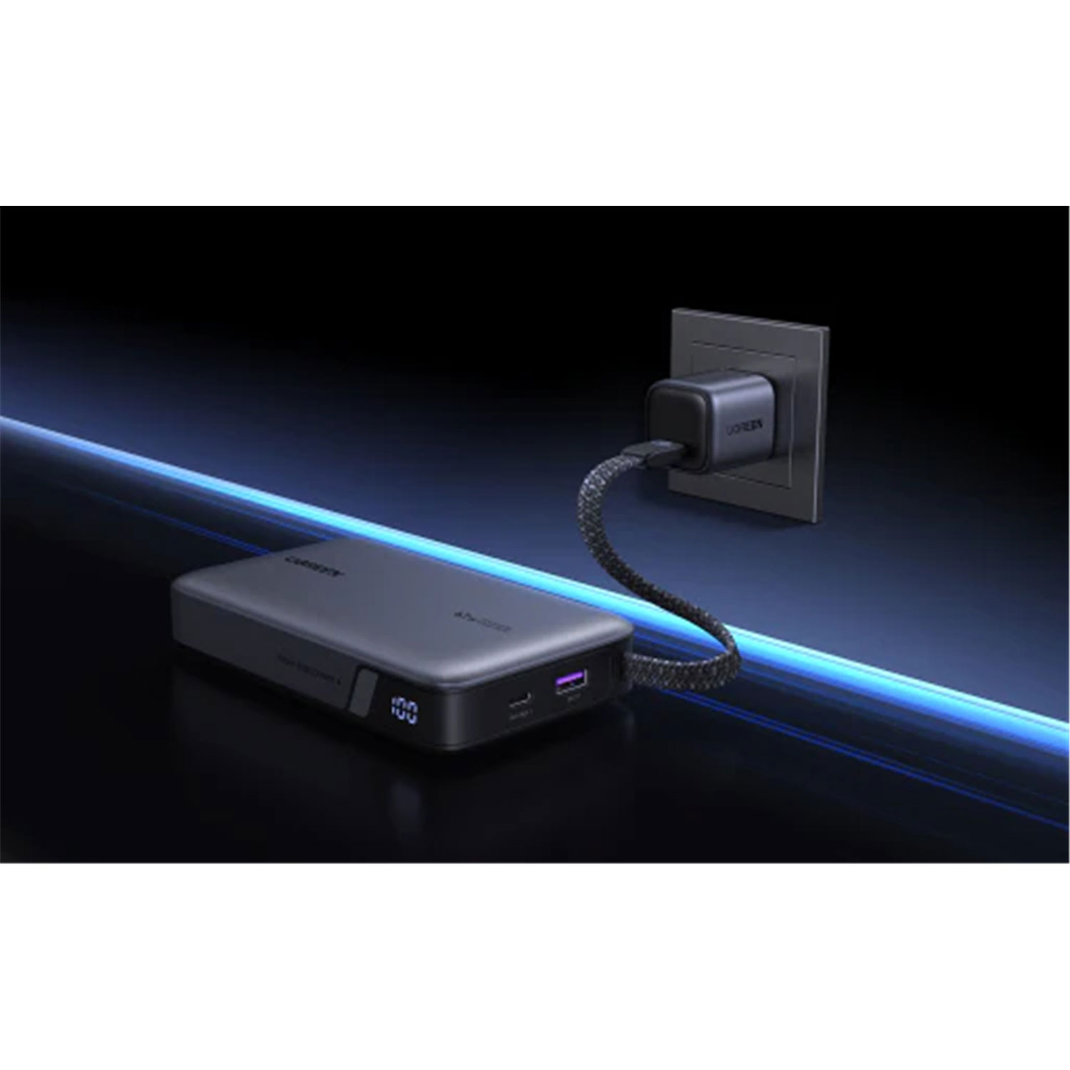 POWER BANK UGREEN 67W 20000 MAH CON CABLE INTEGRADO 55996B - 6