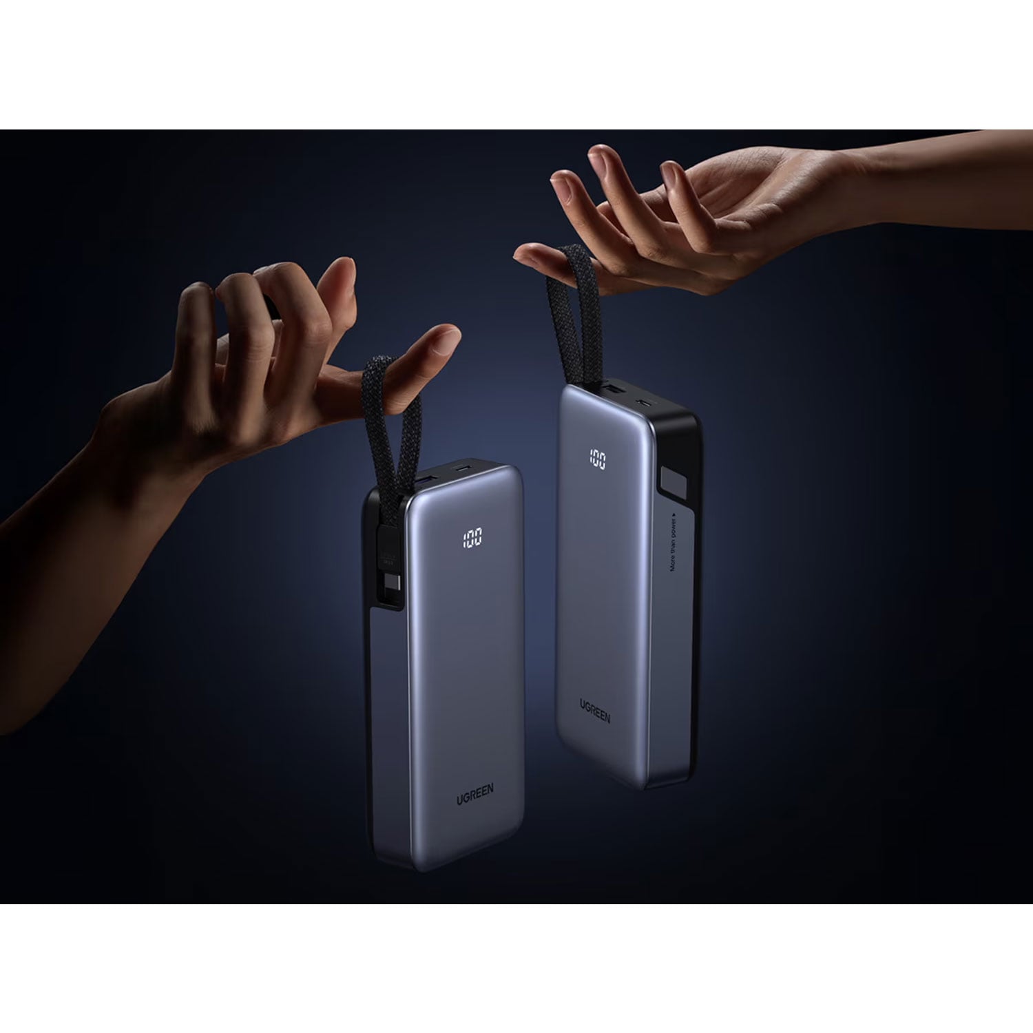 POWER BANK UGREEN 45W 20000 MAH CON CABLE INTEGRADO 55988B - 5