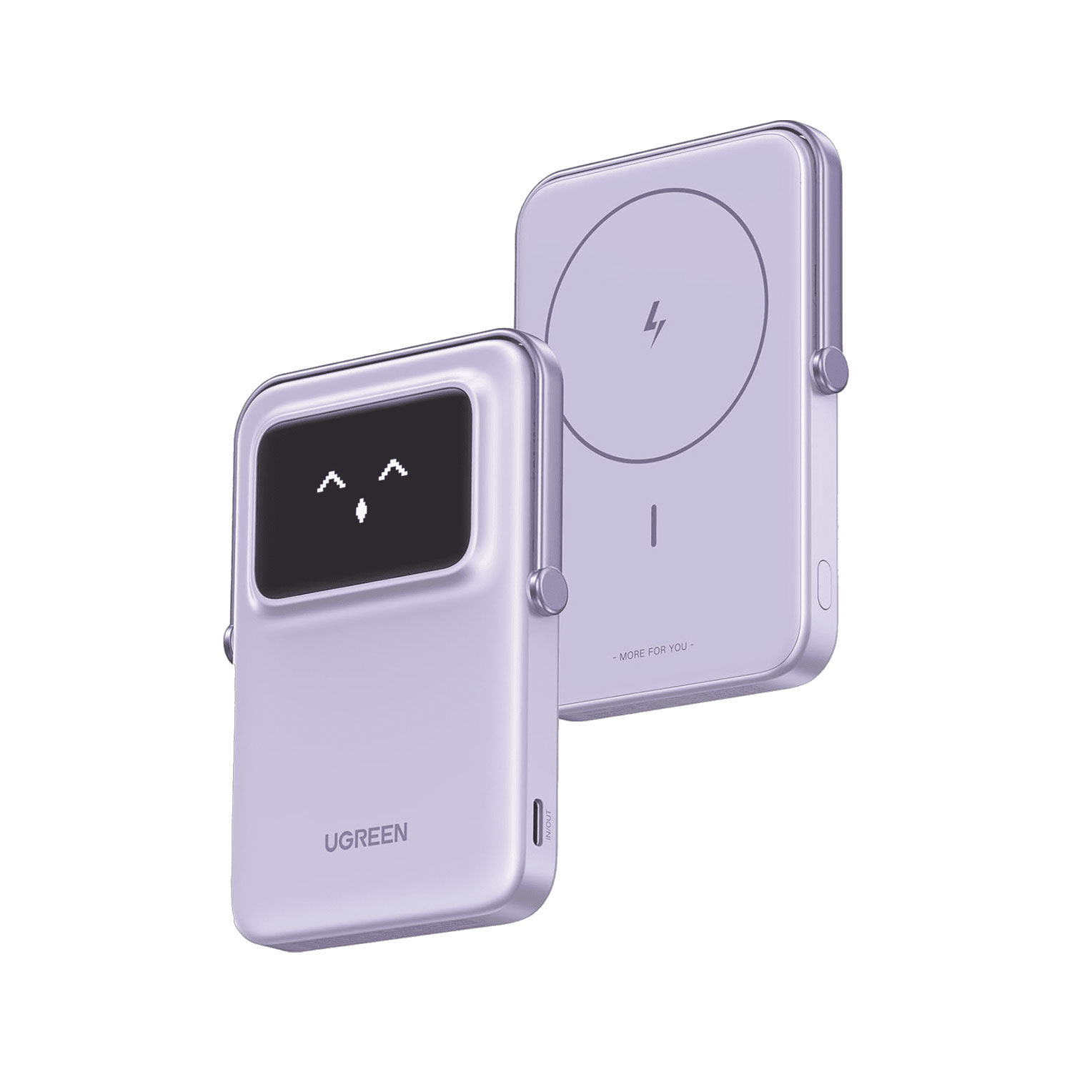 POWER BANK UGREEN UNO MAGNÉTICO INALÁMBRICO 10000MAH 20W 45328 MORADO - 1