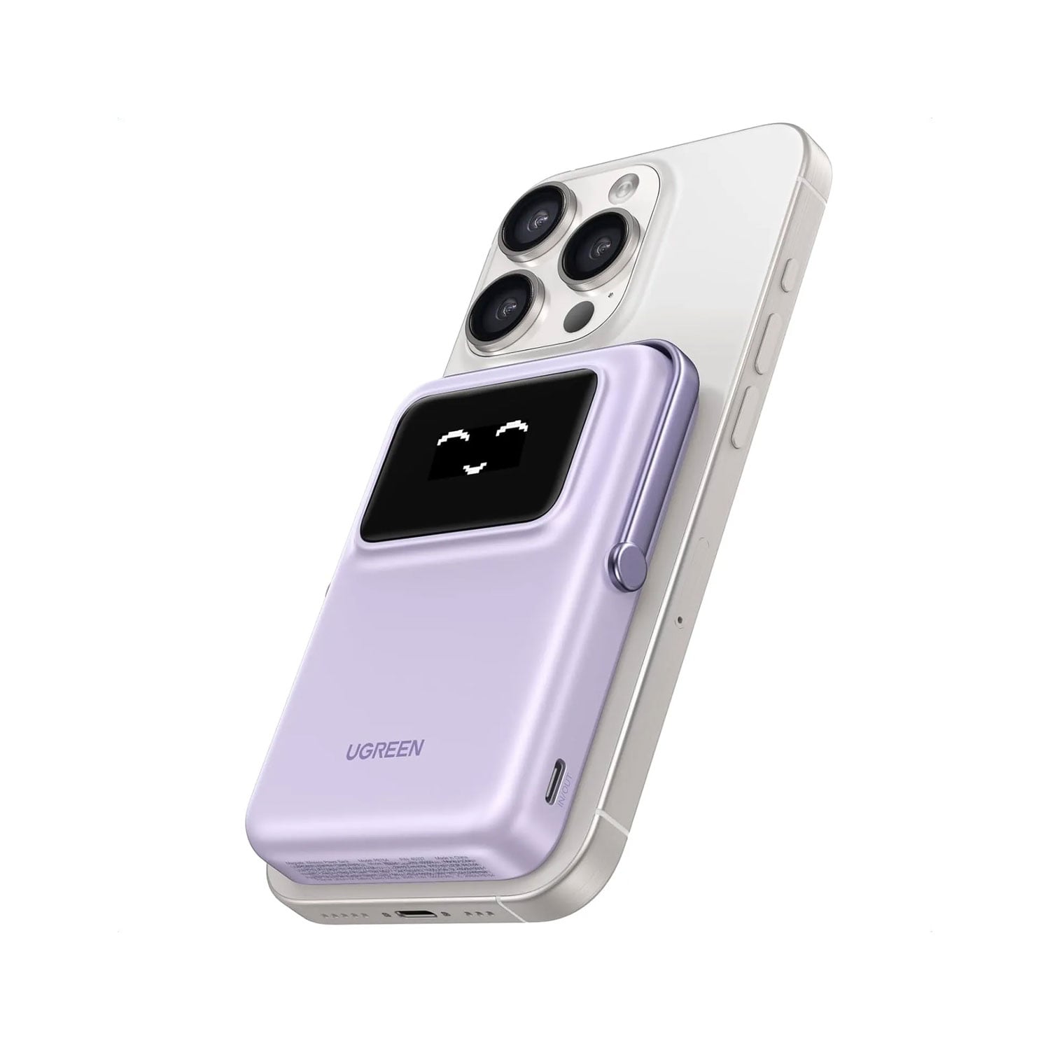 POWER BANK UGREEN UNO MAGNÉTICO INALÁMBRICO 10000MAH 20W 45328 MORADO - 2