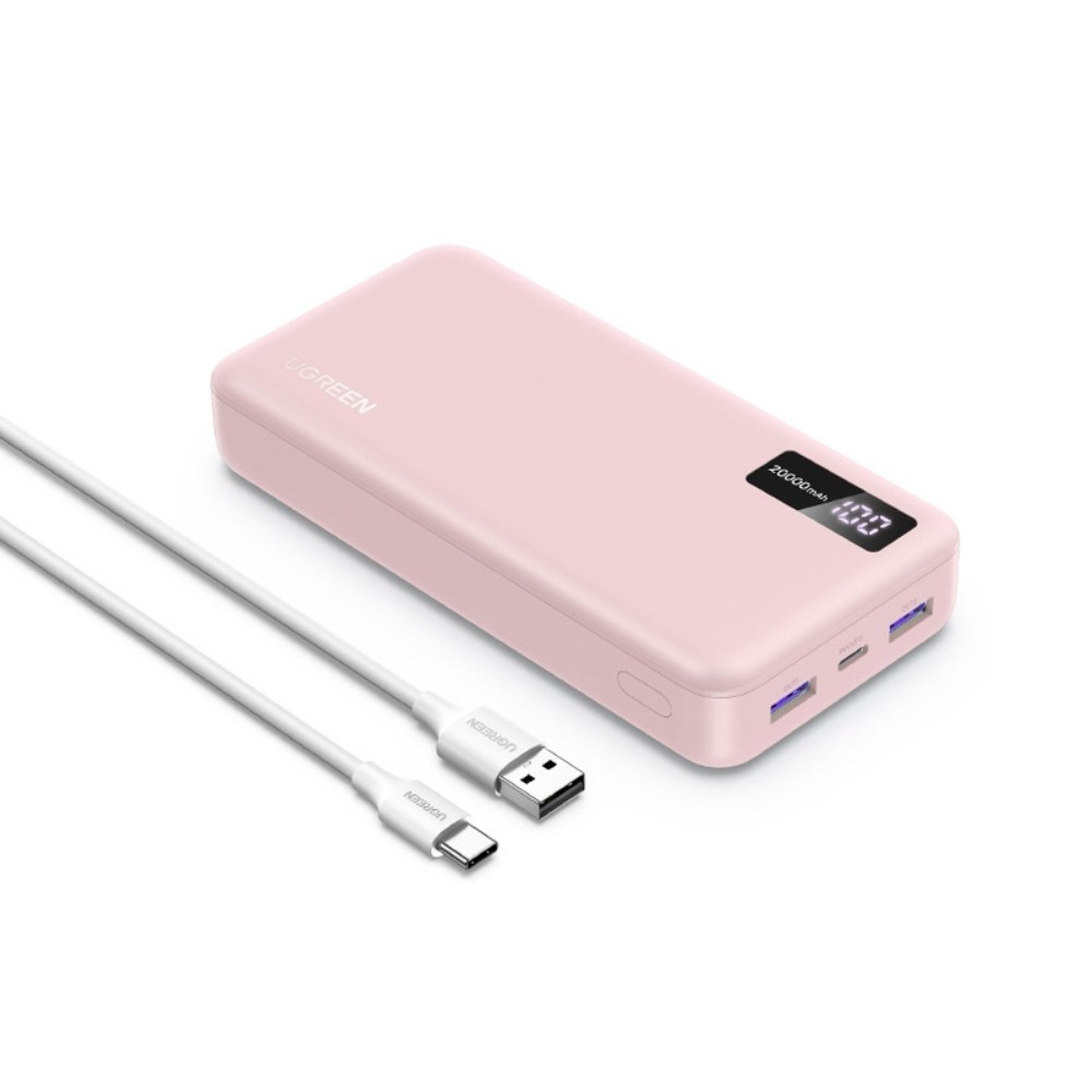 POWER BANK UGREEN 20W 20000 MAH CARGA RÁPIDA ROSA 65589B - 1