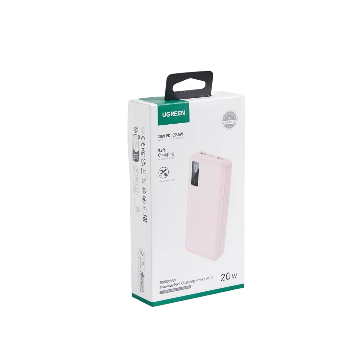 POWER BANK UGREEN 20W 20000 MAH CARGA RÁPIDA ROSA 65589B - 4