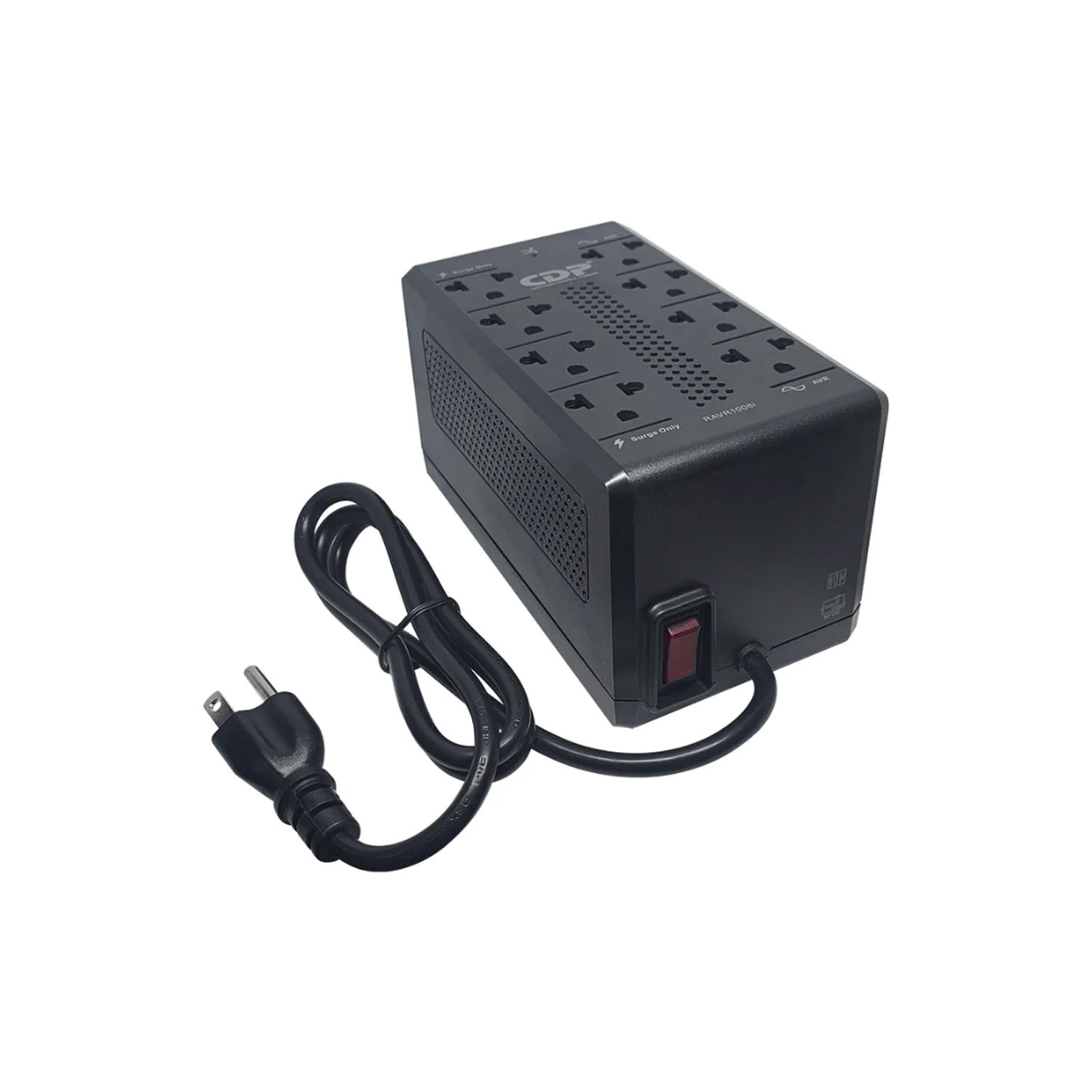 ESTABILIZADOR CDP RAVR1008I 900VA 450W 8 TOMAS NEGRO - 2